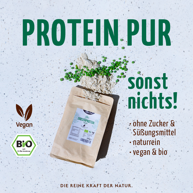 Erbsenprotein Pulver Bio (500g)