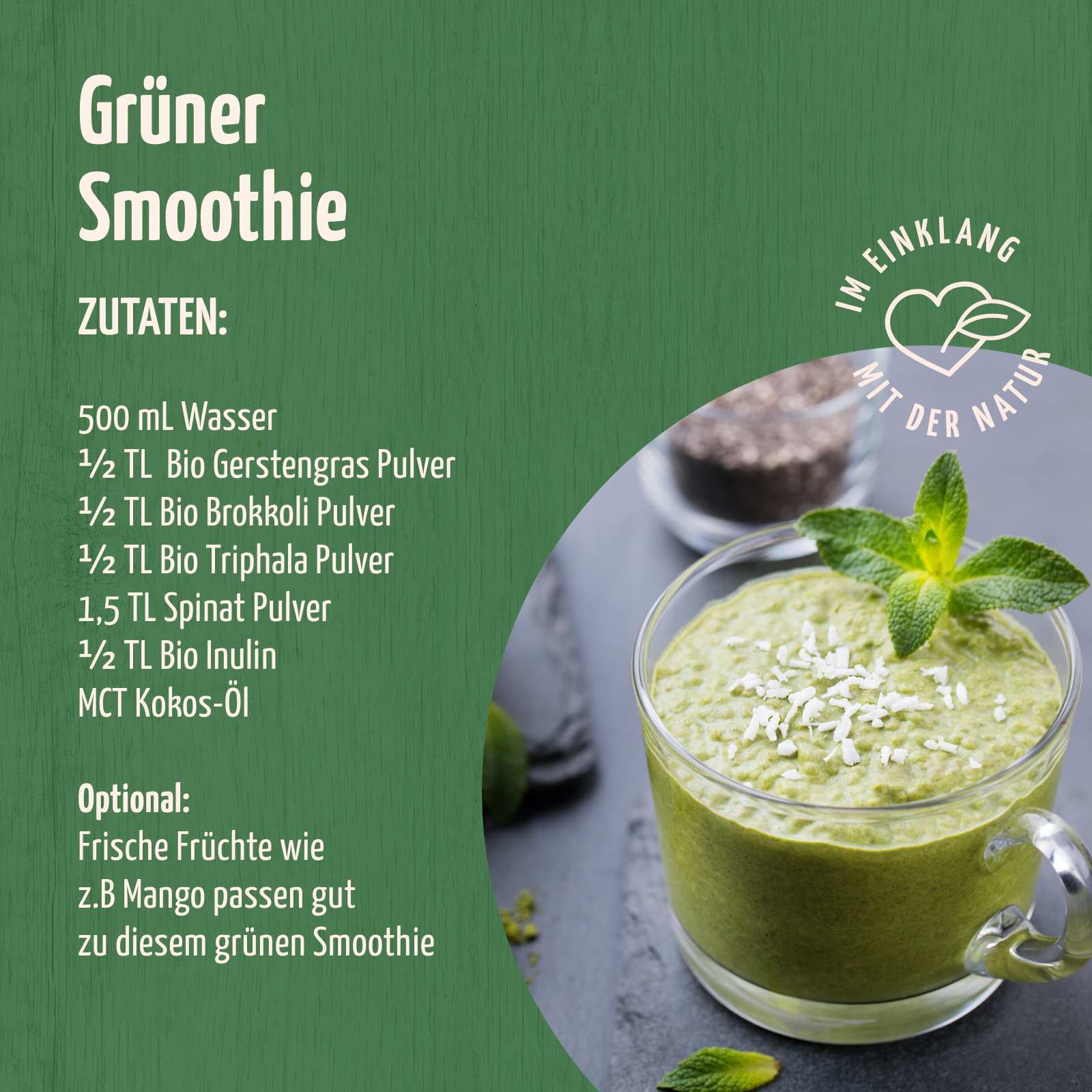 Grüner Smoothie Bio Set