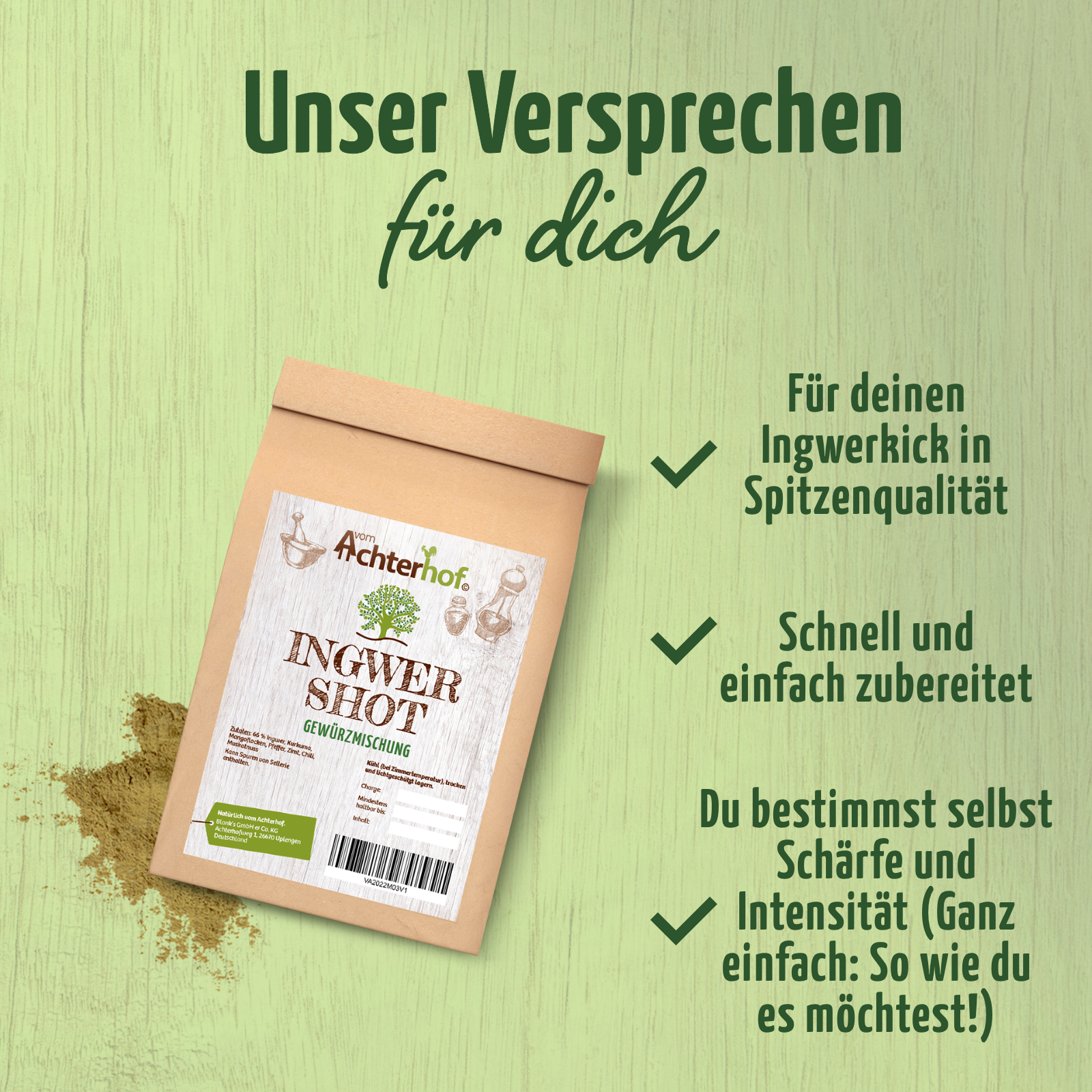 Ingwer Shot Gewürzmischung (250g)