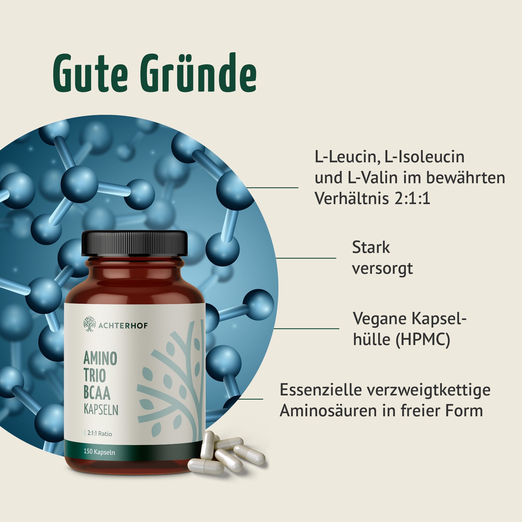 Amino Trio BCAA Kapseln (150 Kapseln)