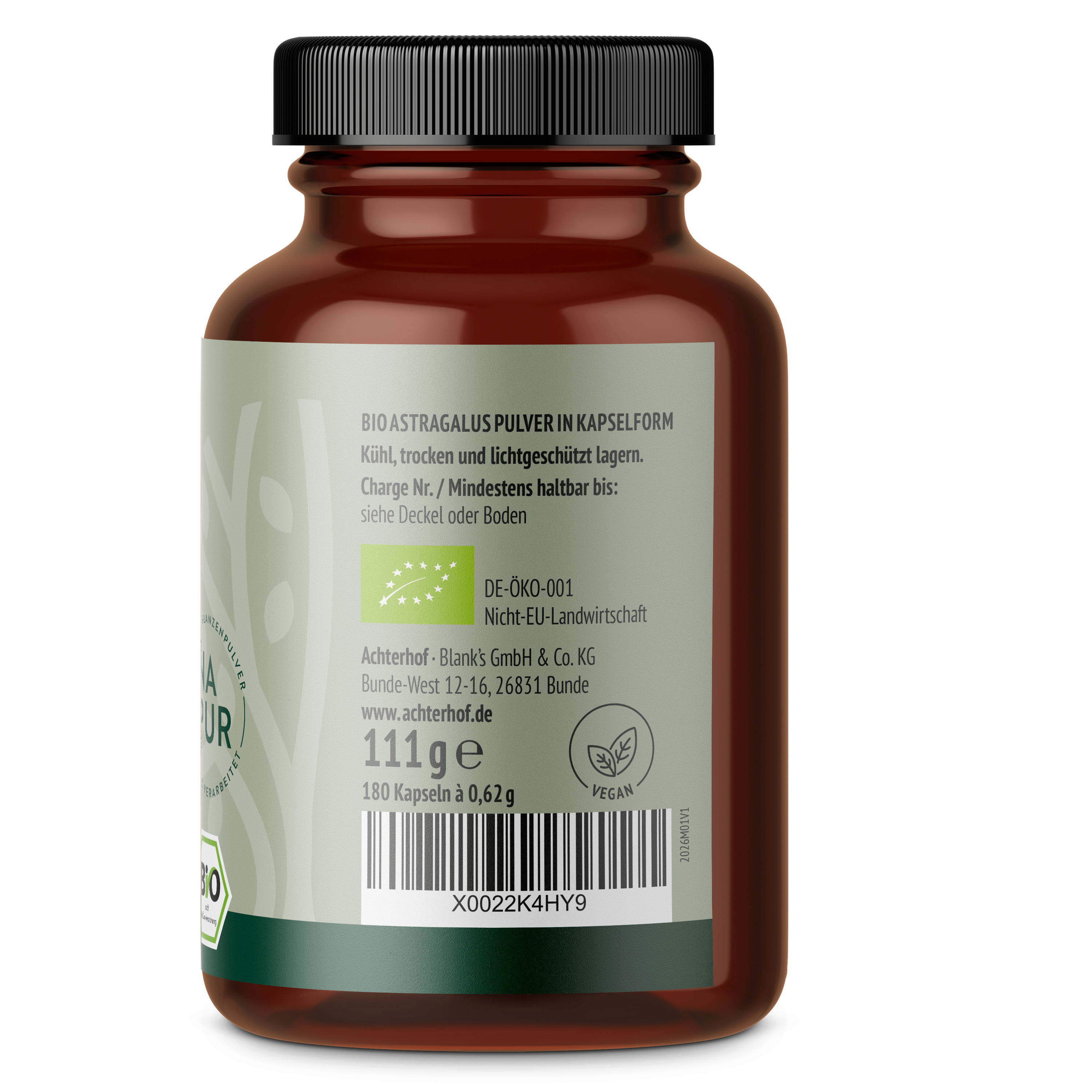 Bio Astragalus Kapseln (180 Kapseln)