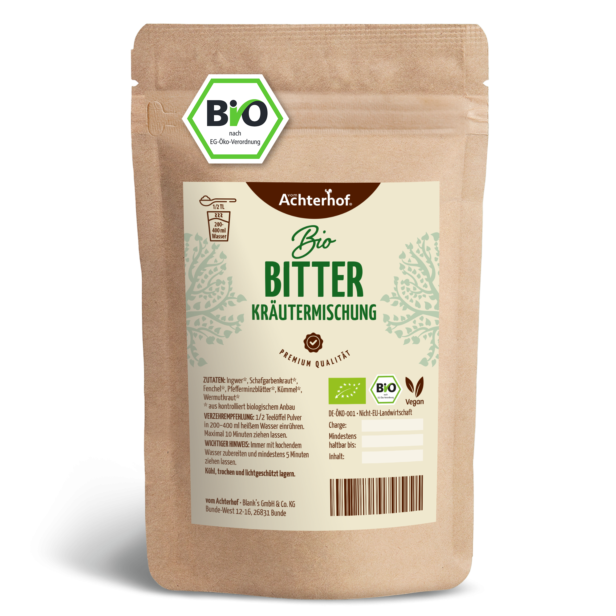 Bio Bitter Kräutermischung gemahlen (100g)