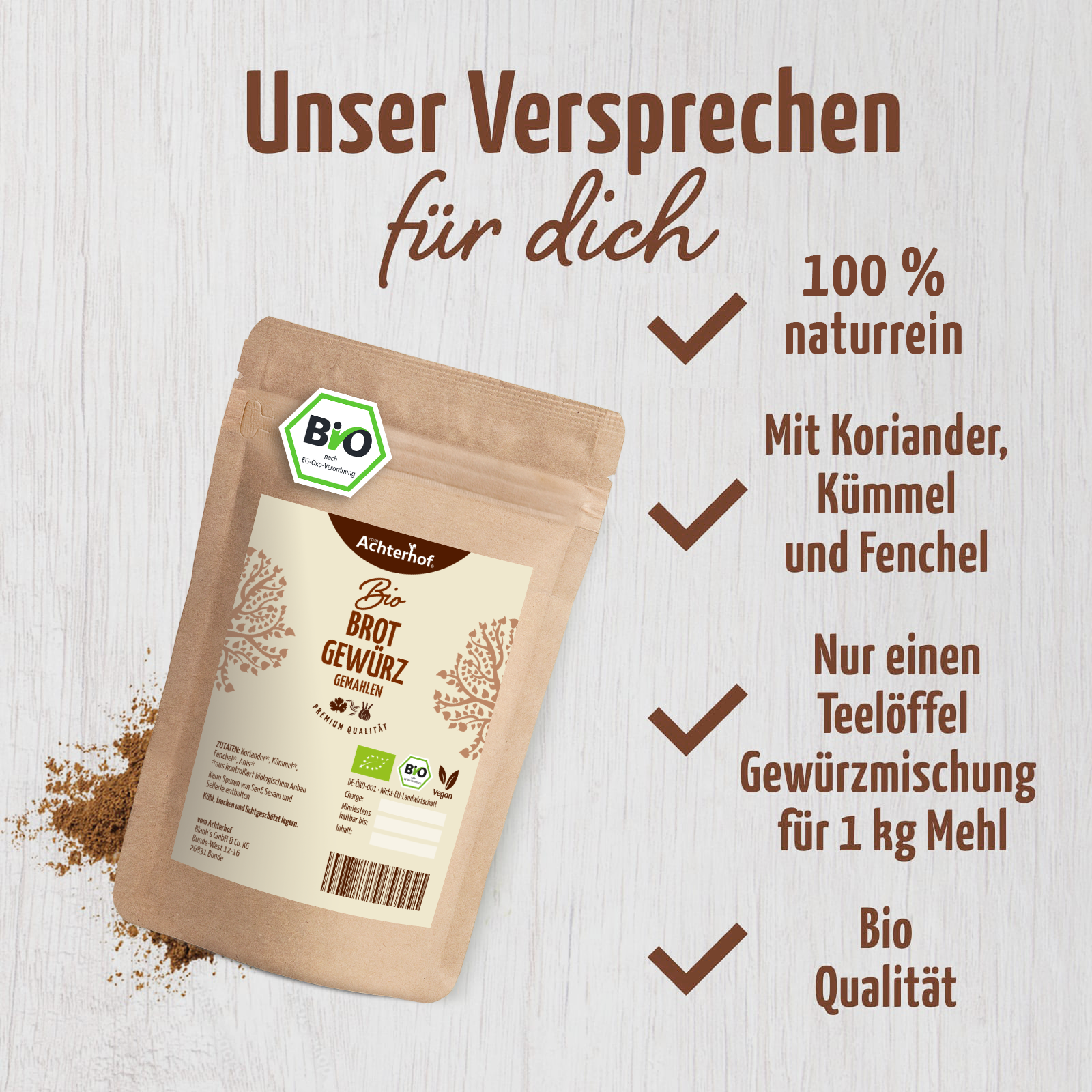 Brotgewürz gemahlen Bio (100g)