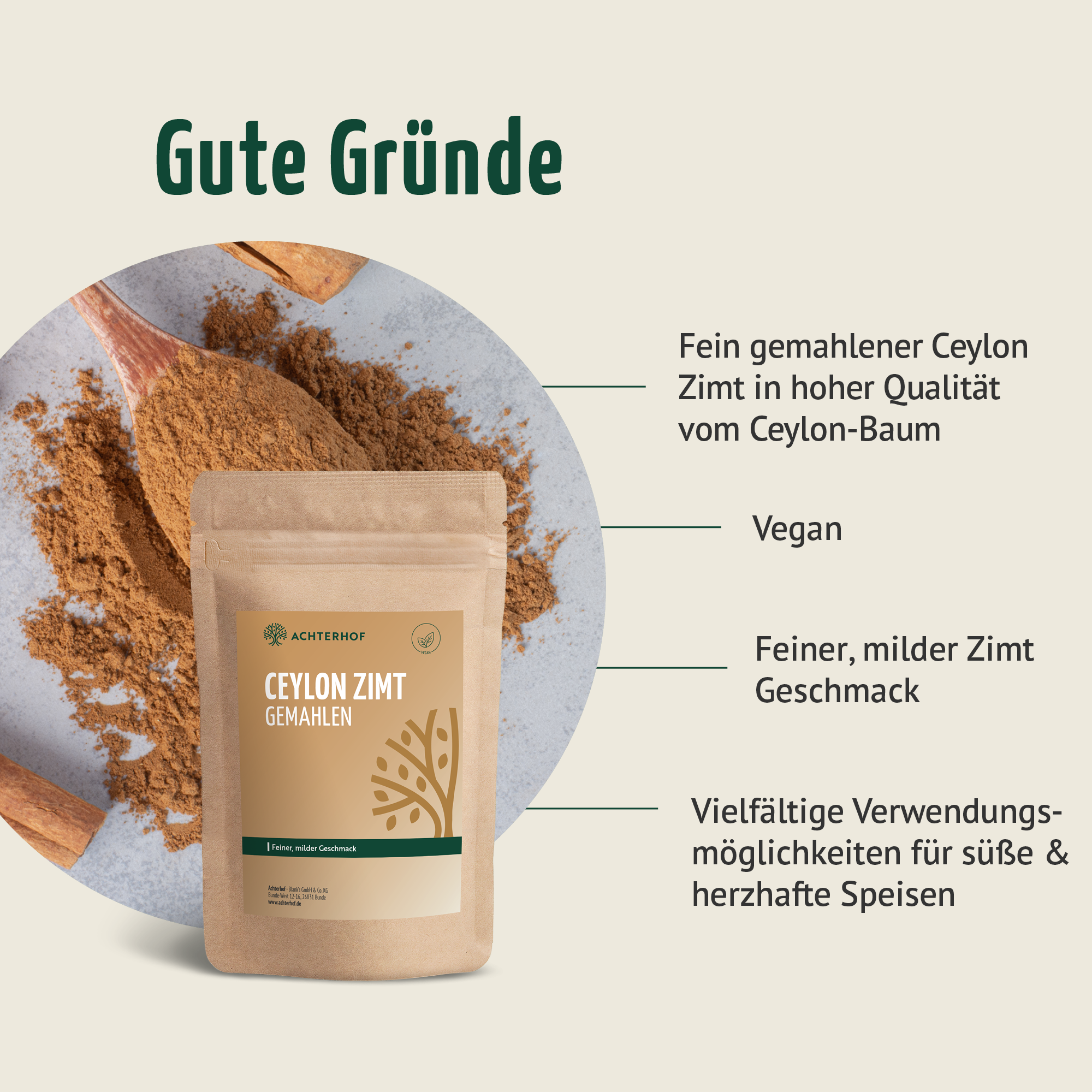 Ceylon Zimt gemahlen (100g)