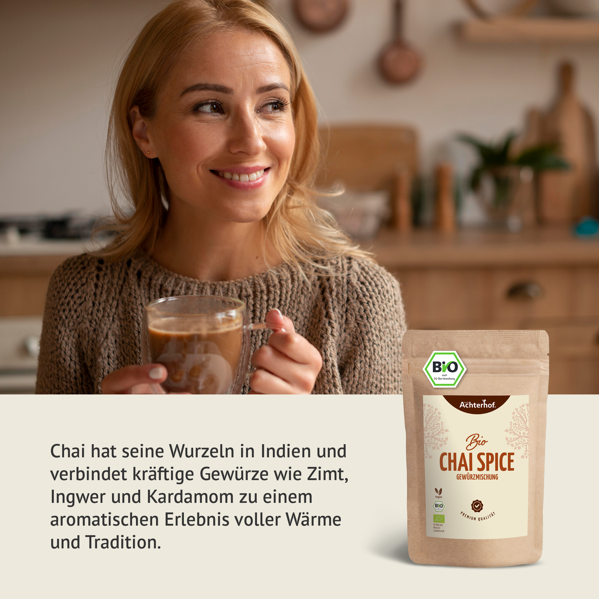 Bio Chai Spice Gewürzmischung – zuckerfrei (500g)