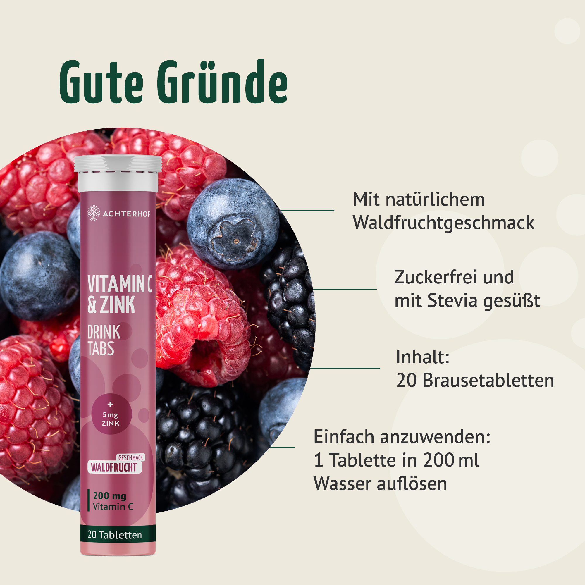Vitamin C & Zink Drink Tabs (20 Tabletten)