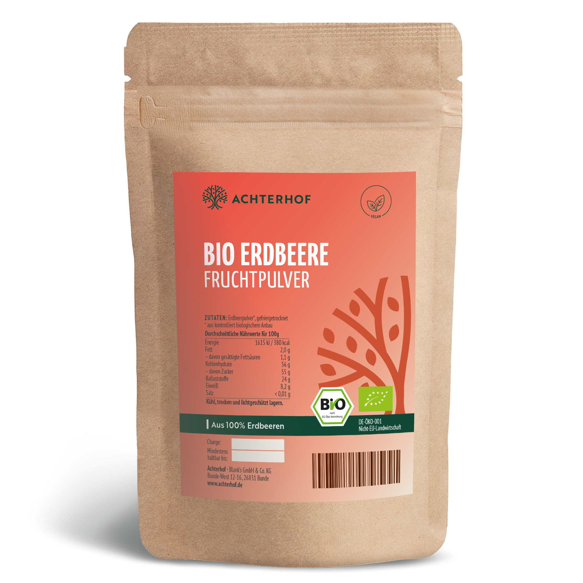 Bio Erdbeere Fruchtpulver (100g)
