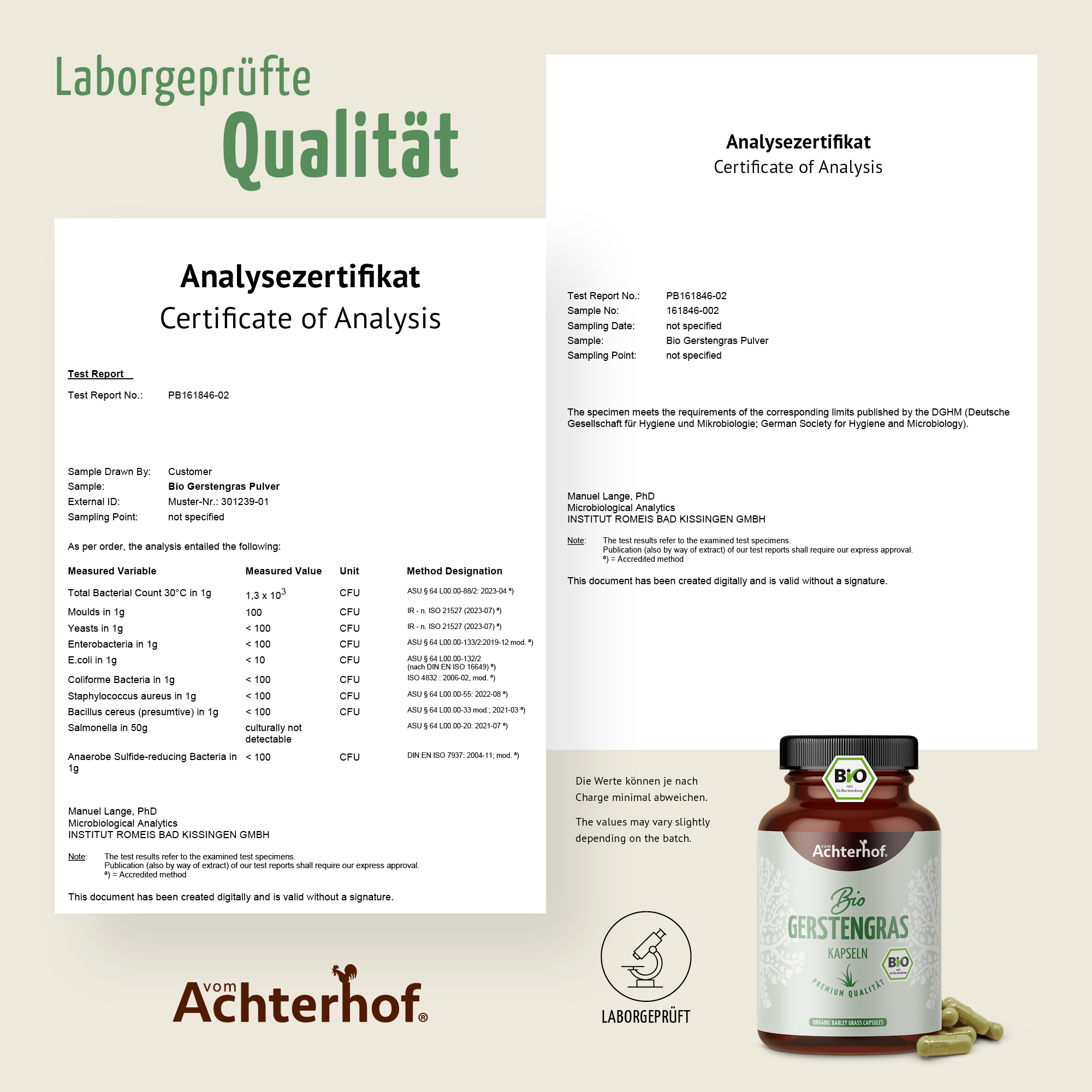 Bio Gerstengras Kapseln (180 Kapseln)