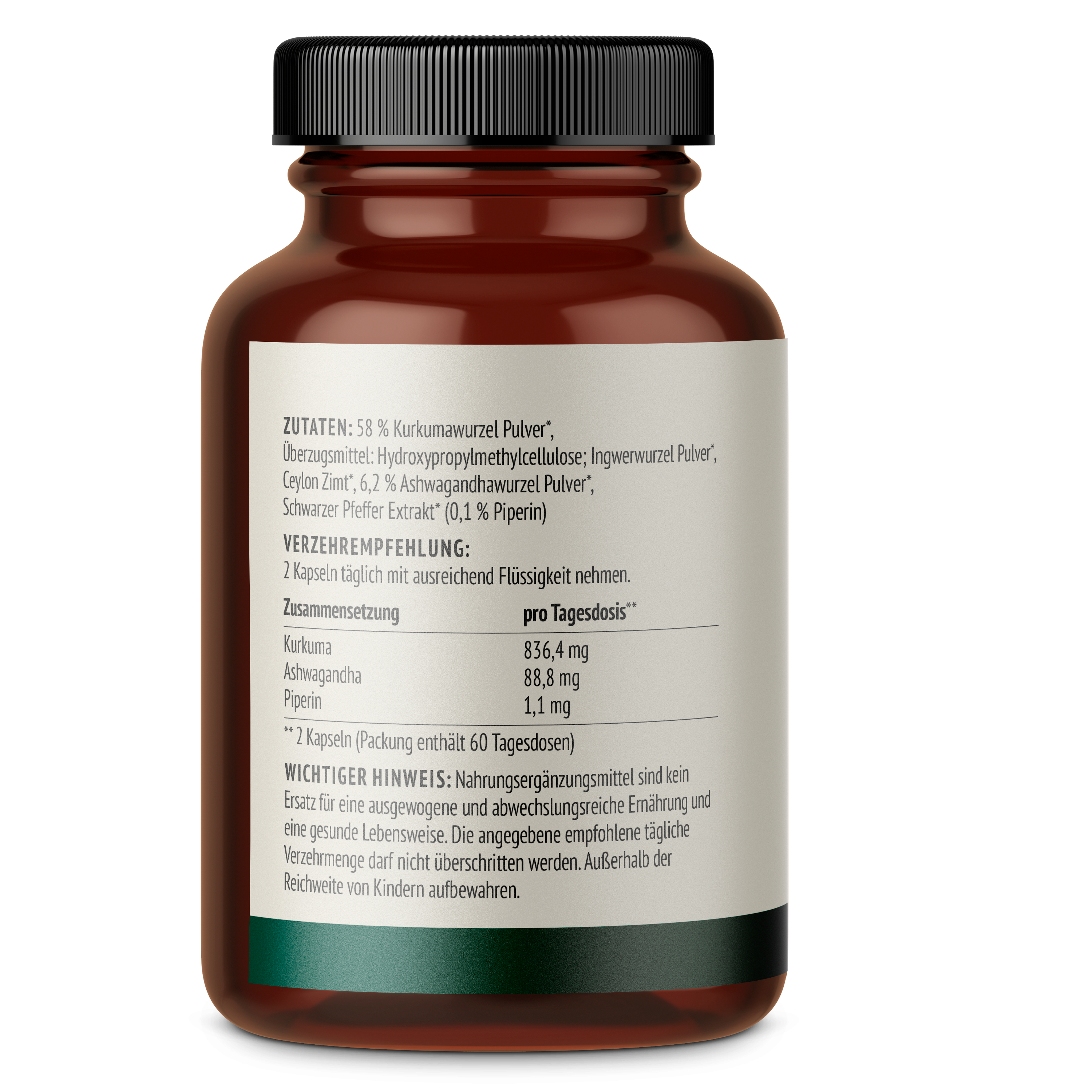 Goldene Mischung Kapseln Bio – mit Piperin (120 Kapseln)