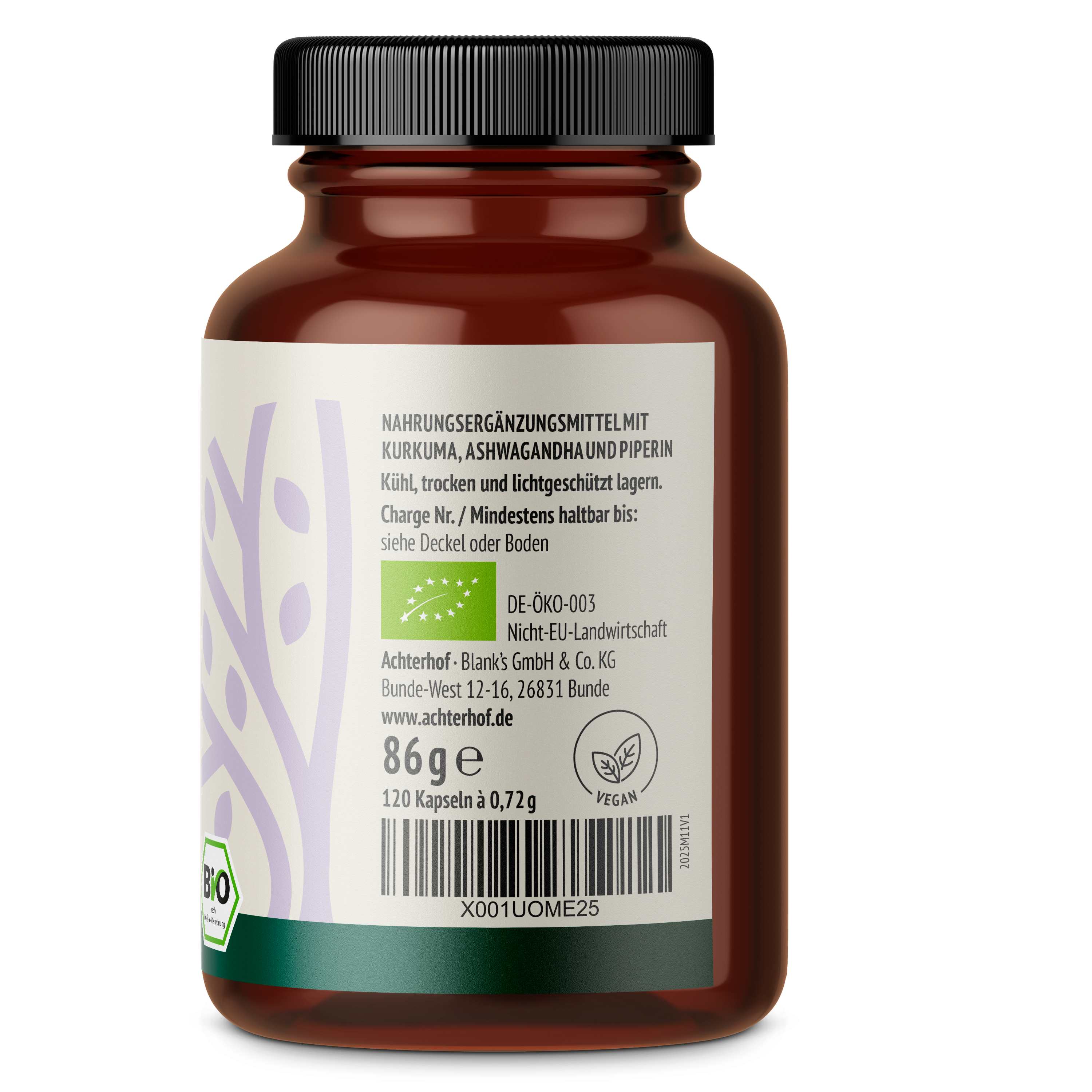 Goldene Mischung Kapseln Bio – mit Piperin (120 Kapseln)