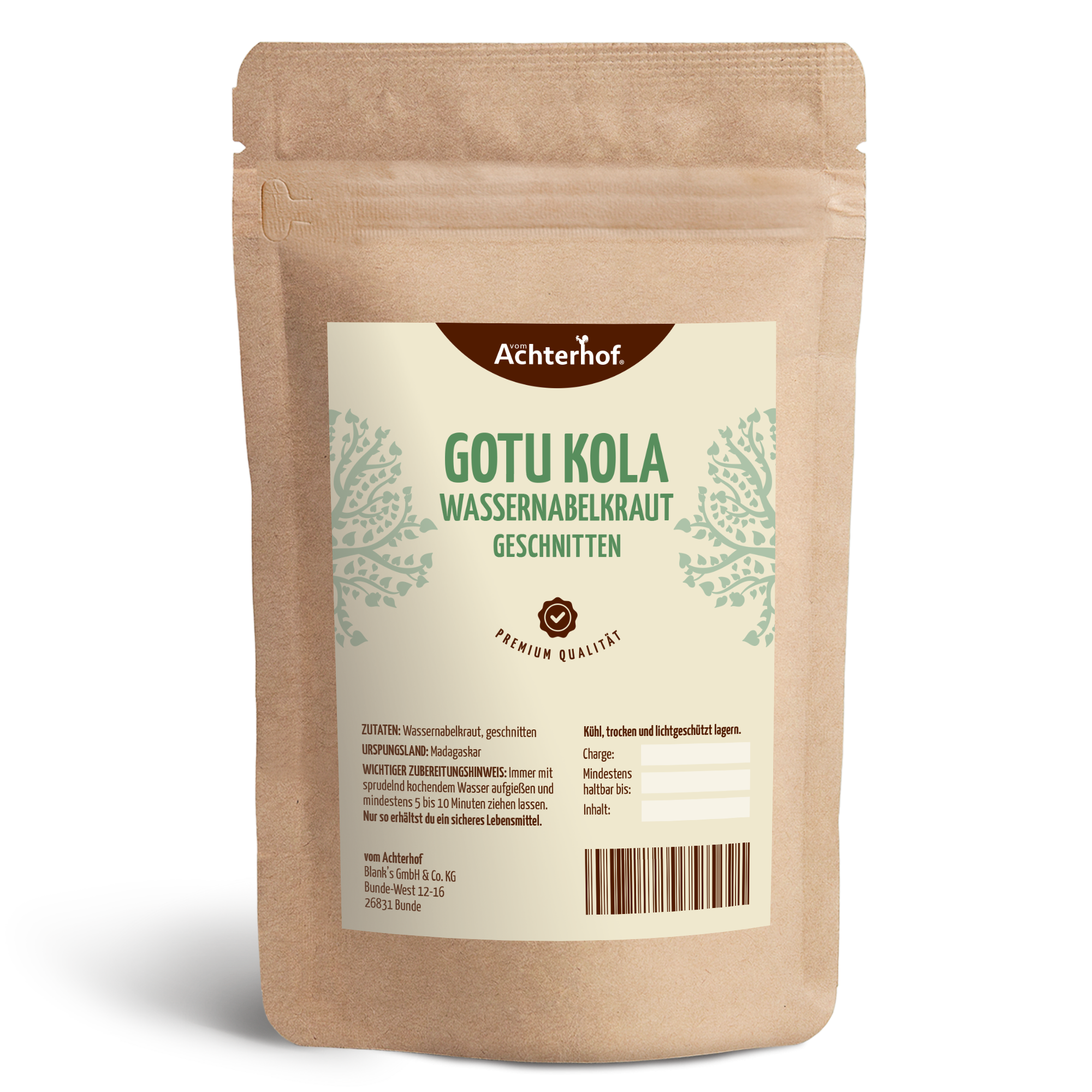 Gotu Kola Wassernabelkraut geschnitten (250g)