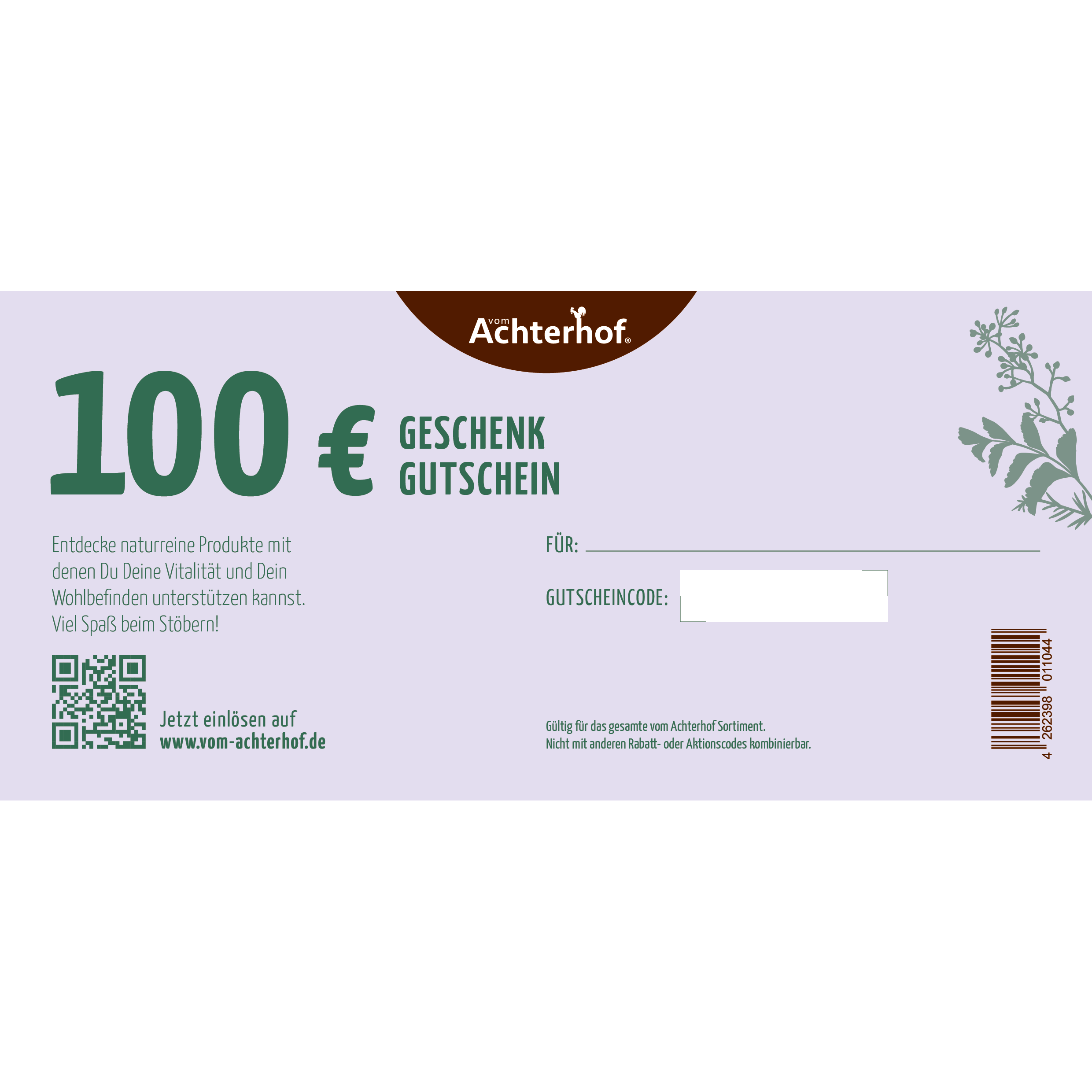 Geschenkgutschein 100 Euro