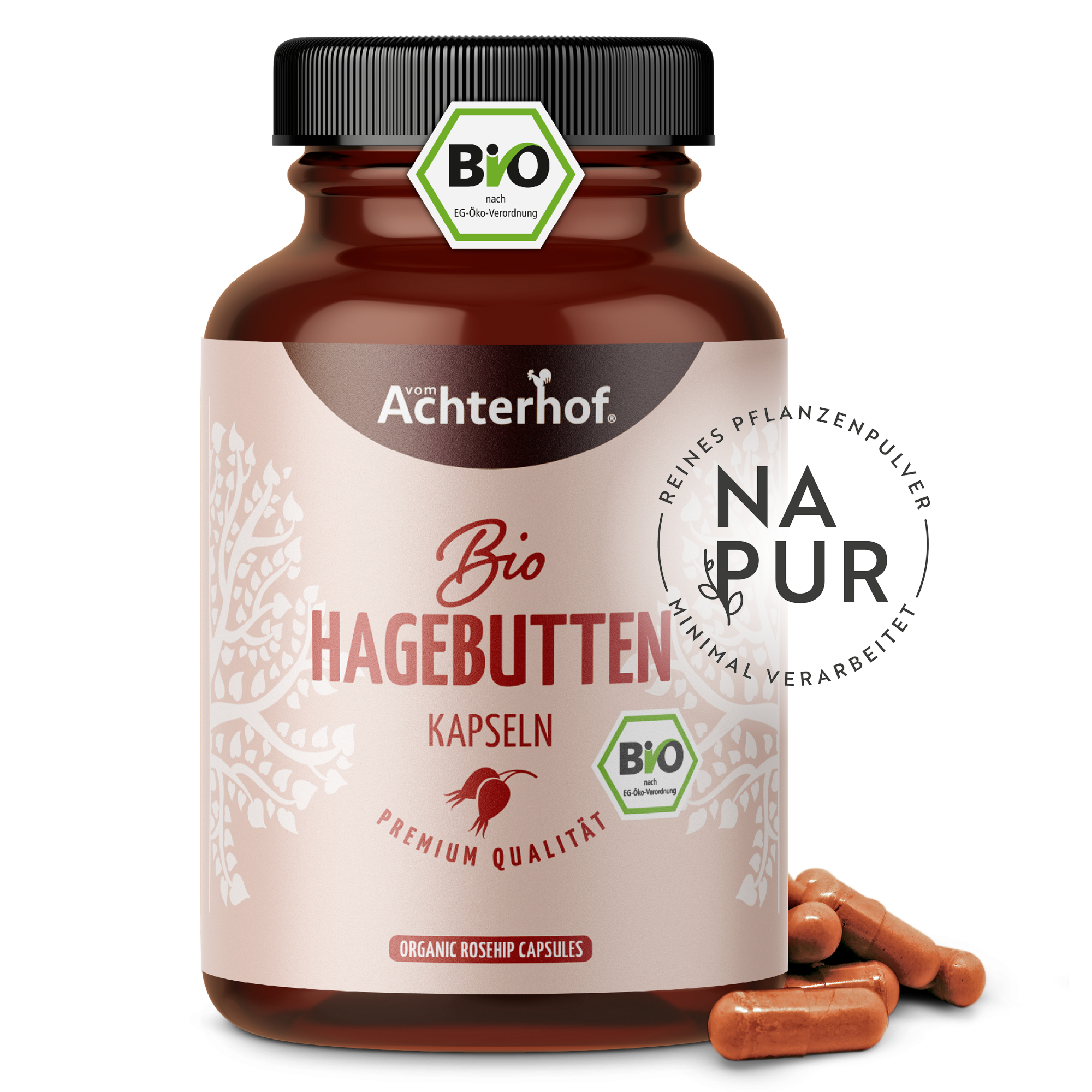 Bio Hagebutten Kapseln (180 Kapseln)