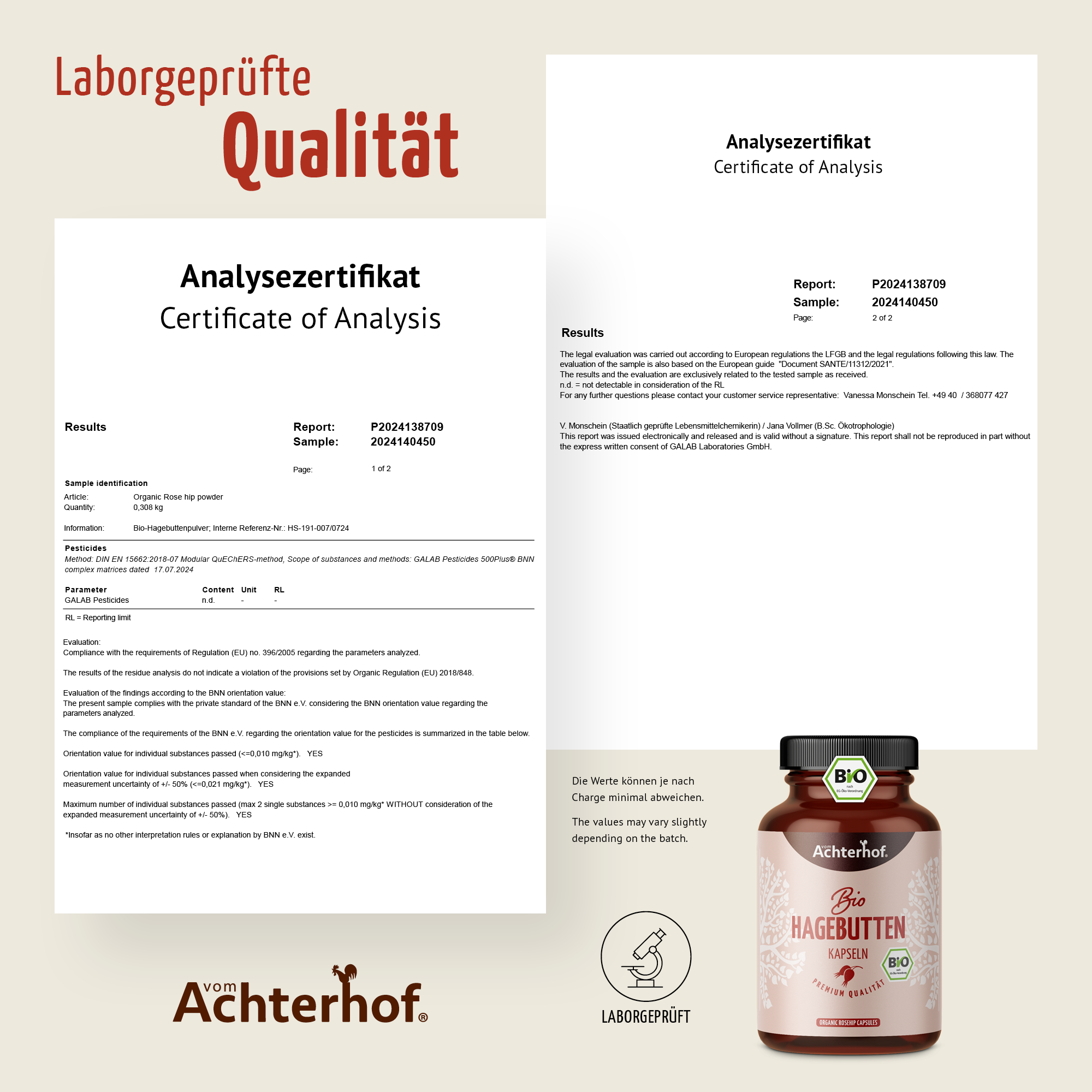 Bio Hagebutten Kapseln (180 Kapseln)