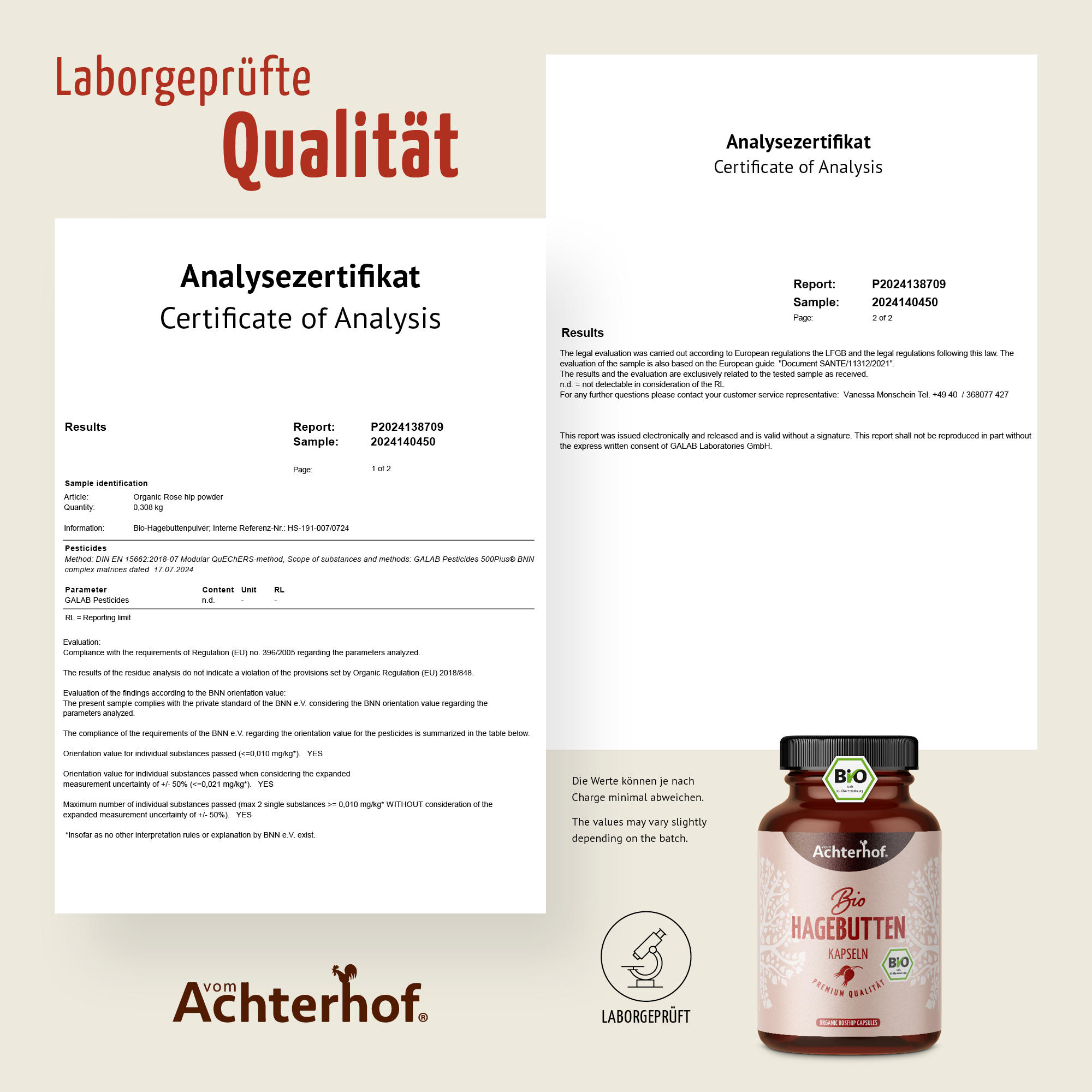 Bio Hagebutten Kapseln (180 Kapseln)