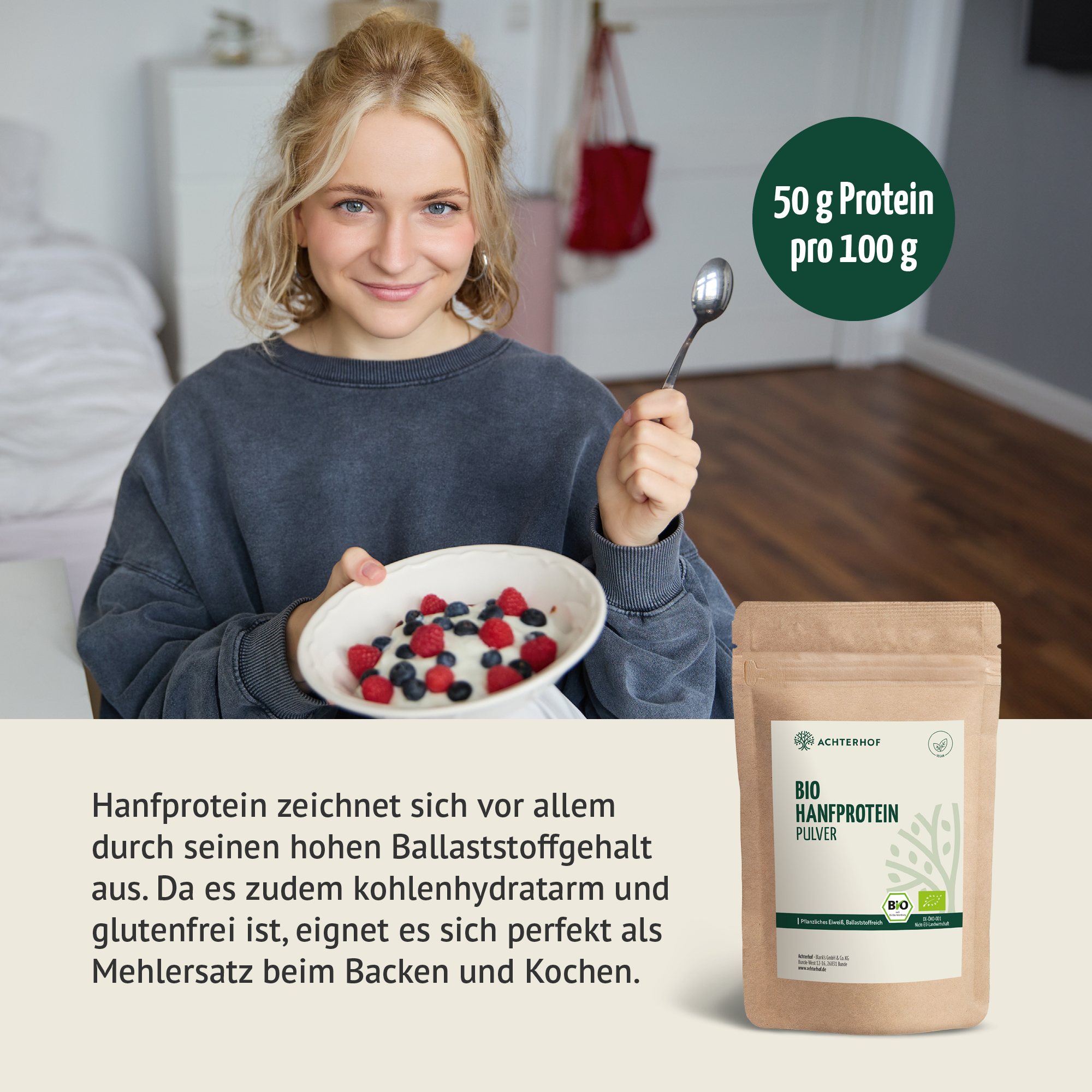 Bio Hanfprotein Pulver (250g)