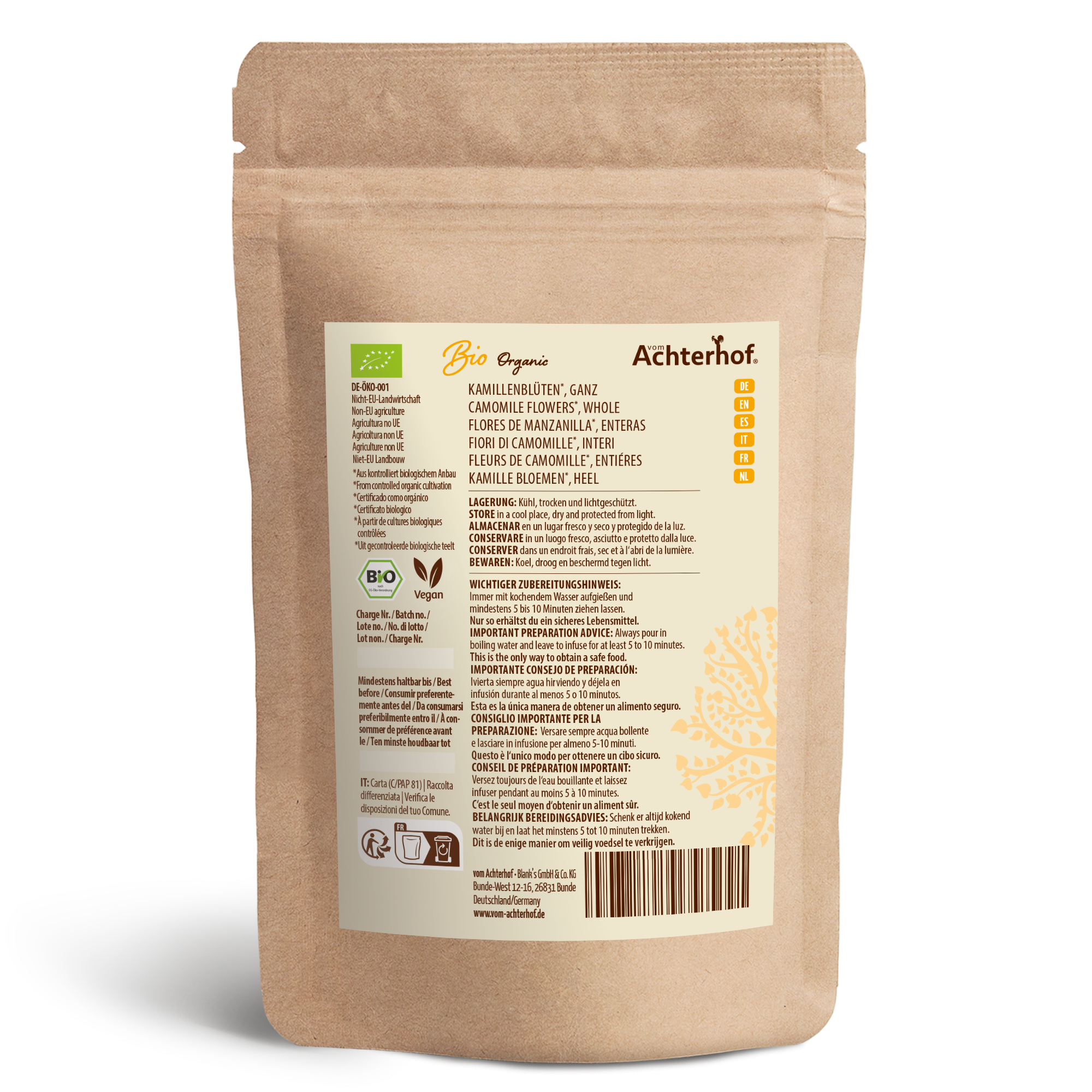 Kamillenblüten ganz Bio (250g)