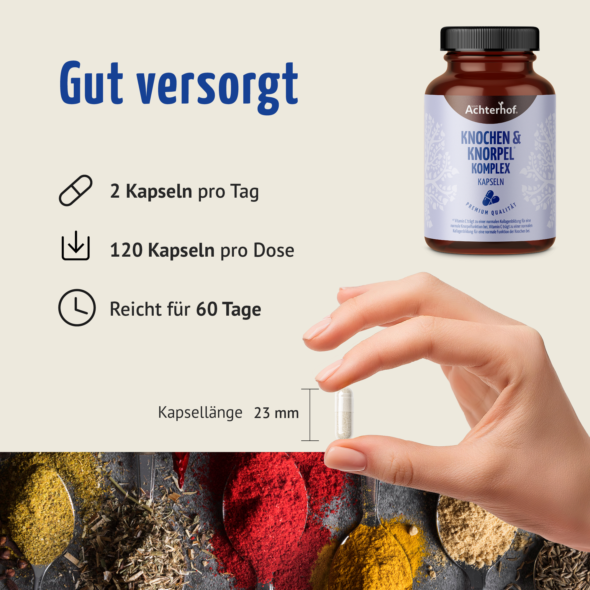 Knochen & Knorpel Komplex (120 Kapseln)