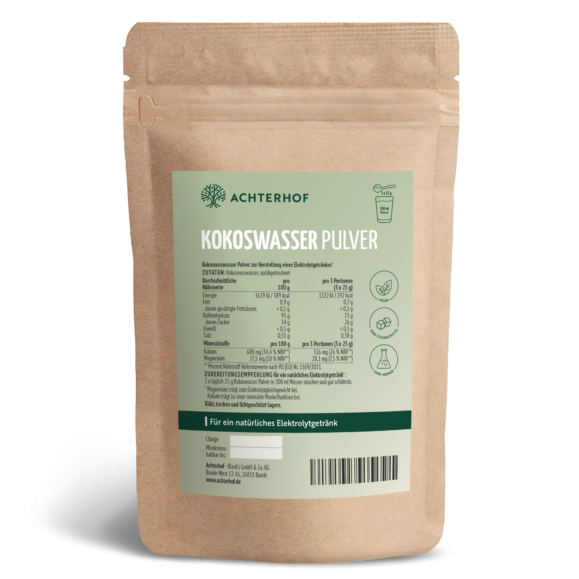 kokoswasser dünger Kokoswasser Pulver (250g)