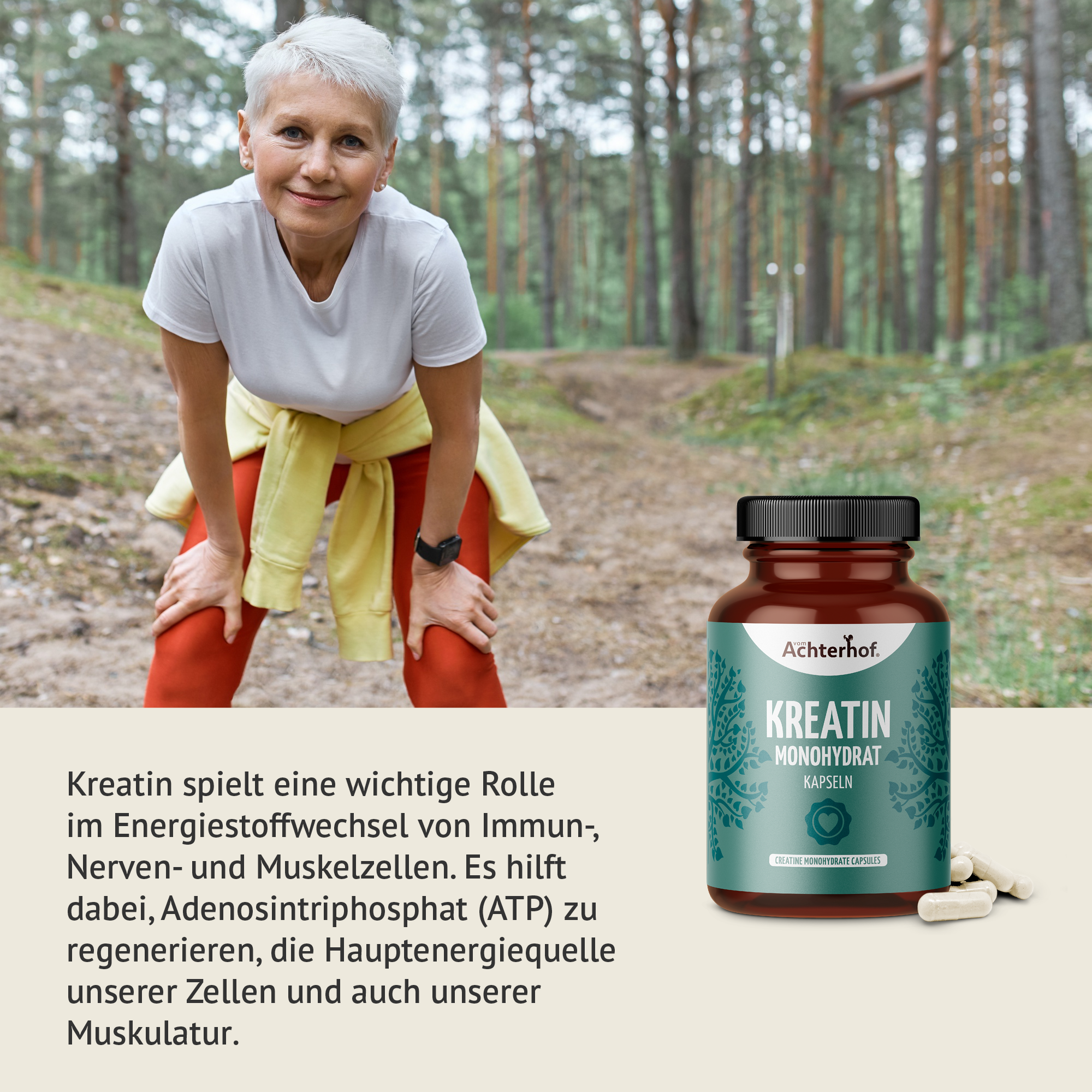 Kreatin Monohydrat Kapseln (180 Kapseln)