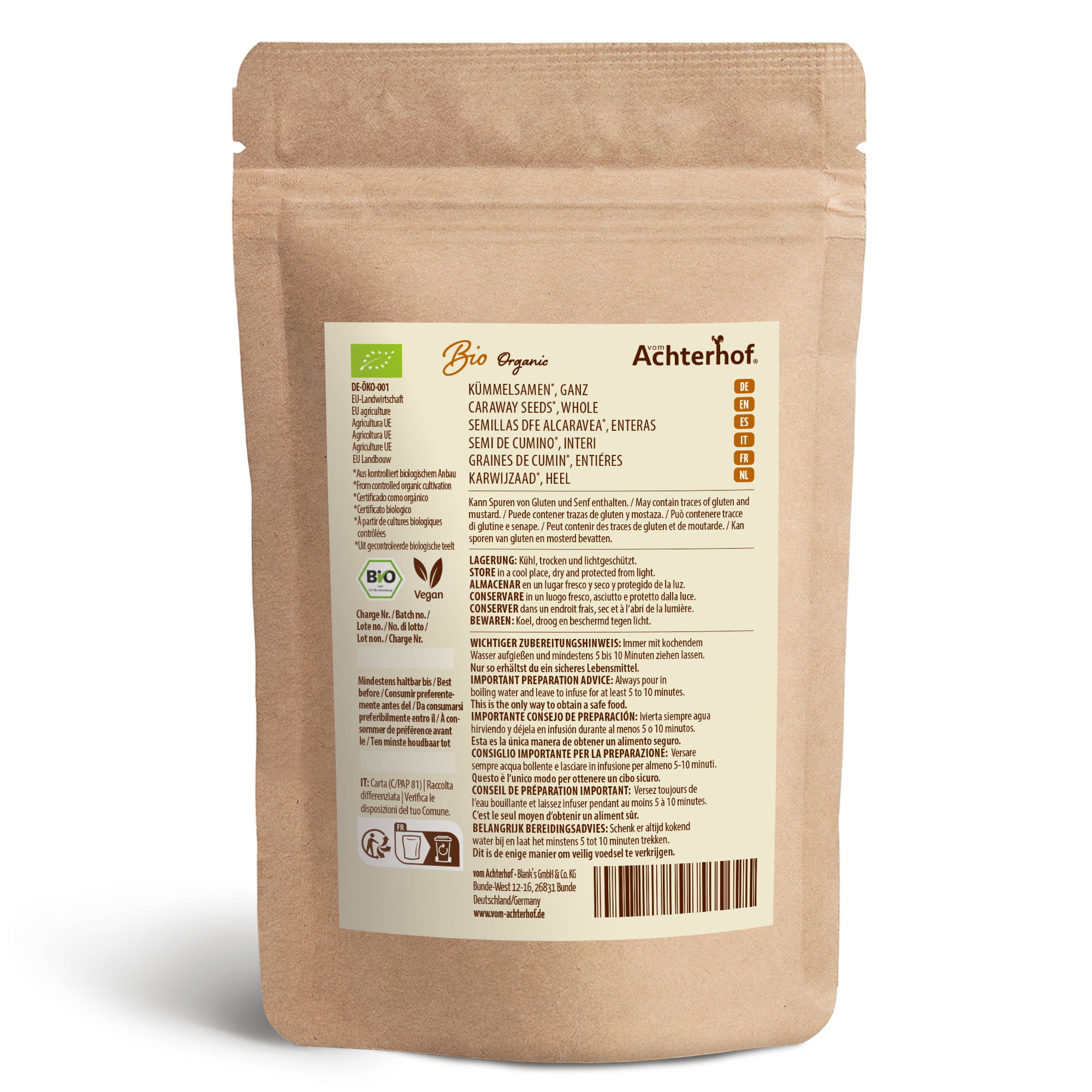 Kümmelsamen ganz Bio (500g)