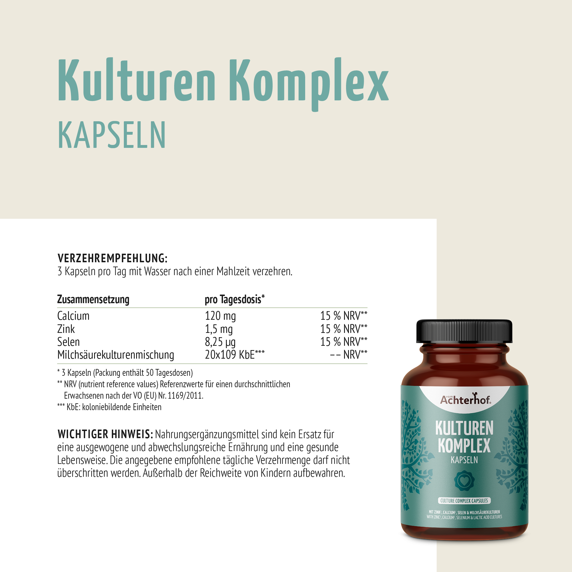 Kulturen Komplex Kapseln (150 Kapseln)
