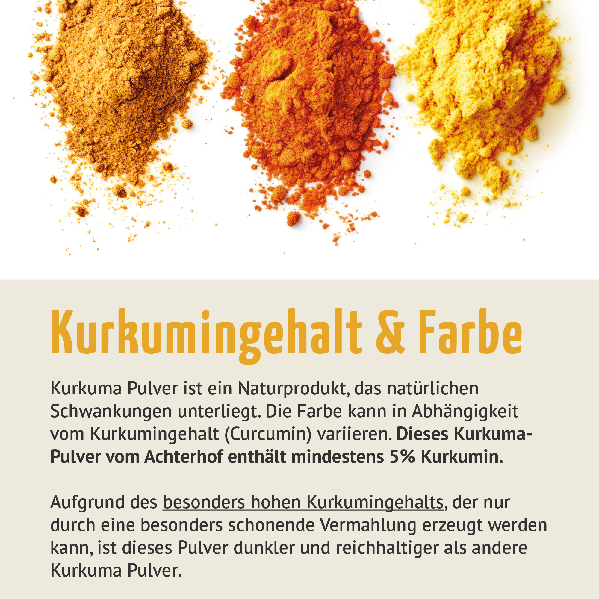 Bio Kurkuma Pulver 5% Curcumin (250g)