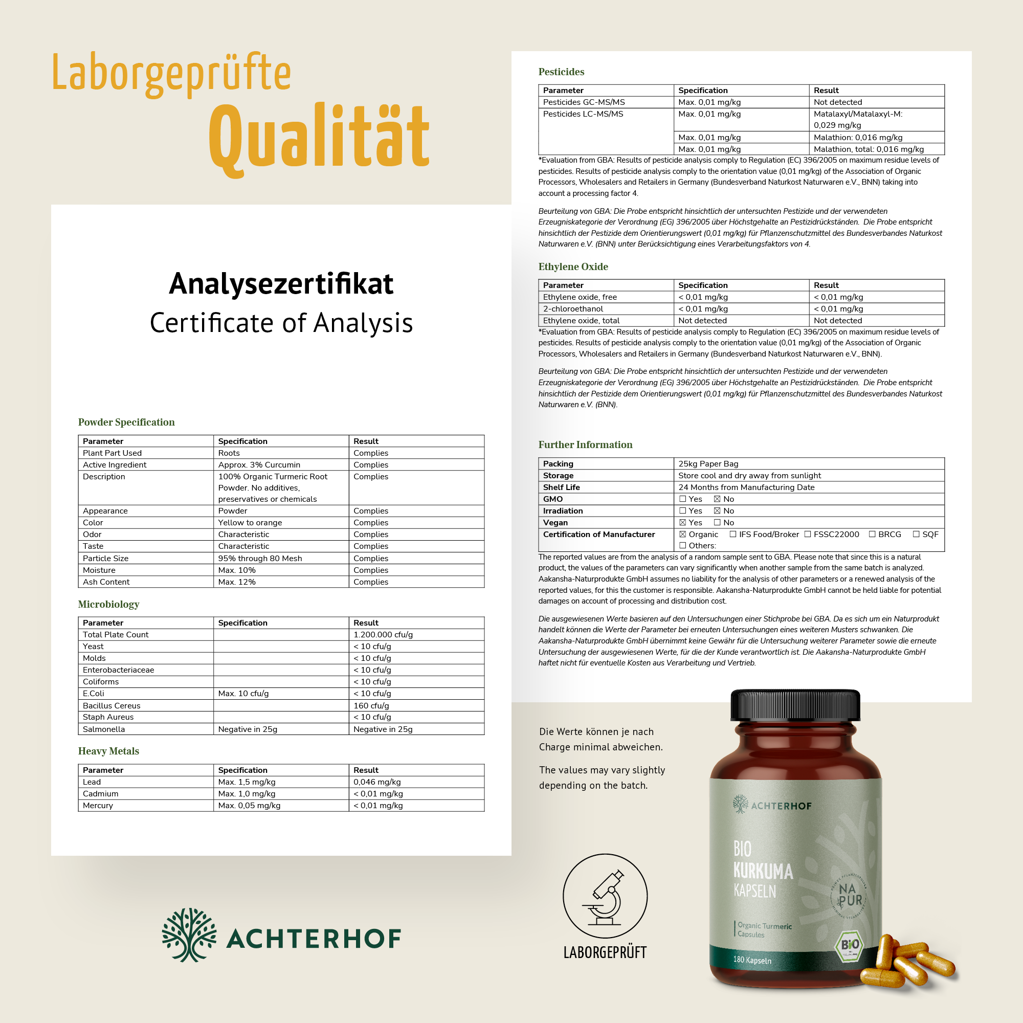 Bio Kurkuma Kapseln (180 Kapseln)