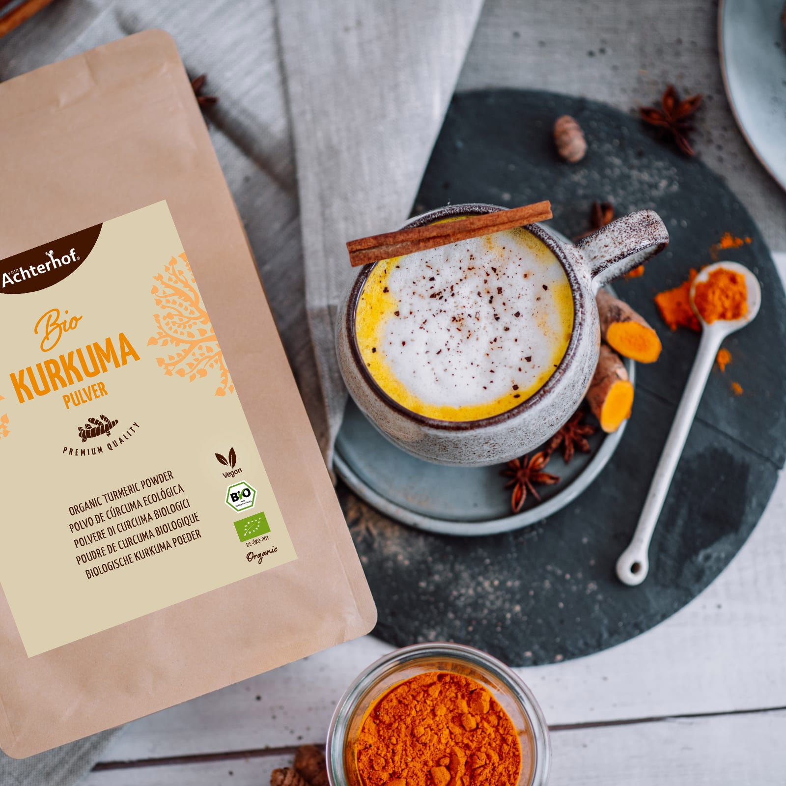 Goldene Milch Mischung 4er Bio Set