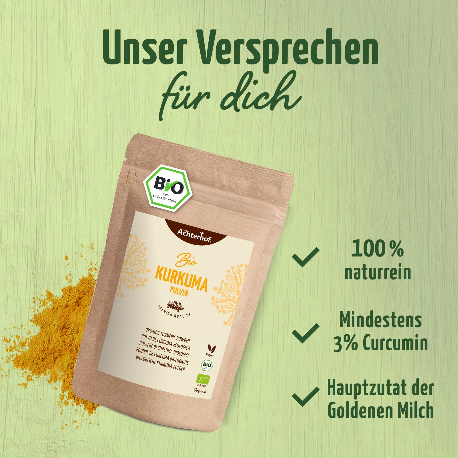 Goldene Milch Mischung 5er Set mit Vitamin D3 + K2