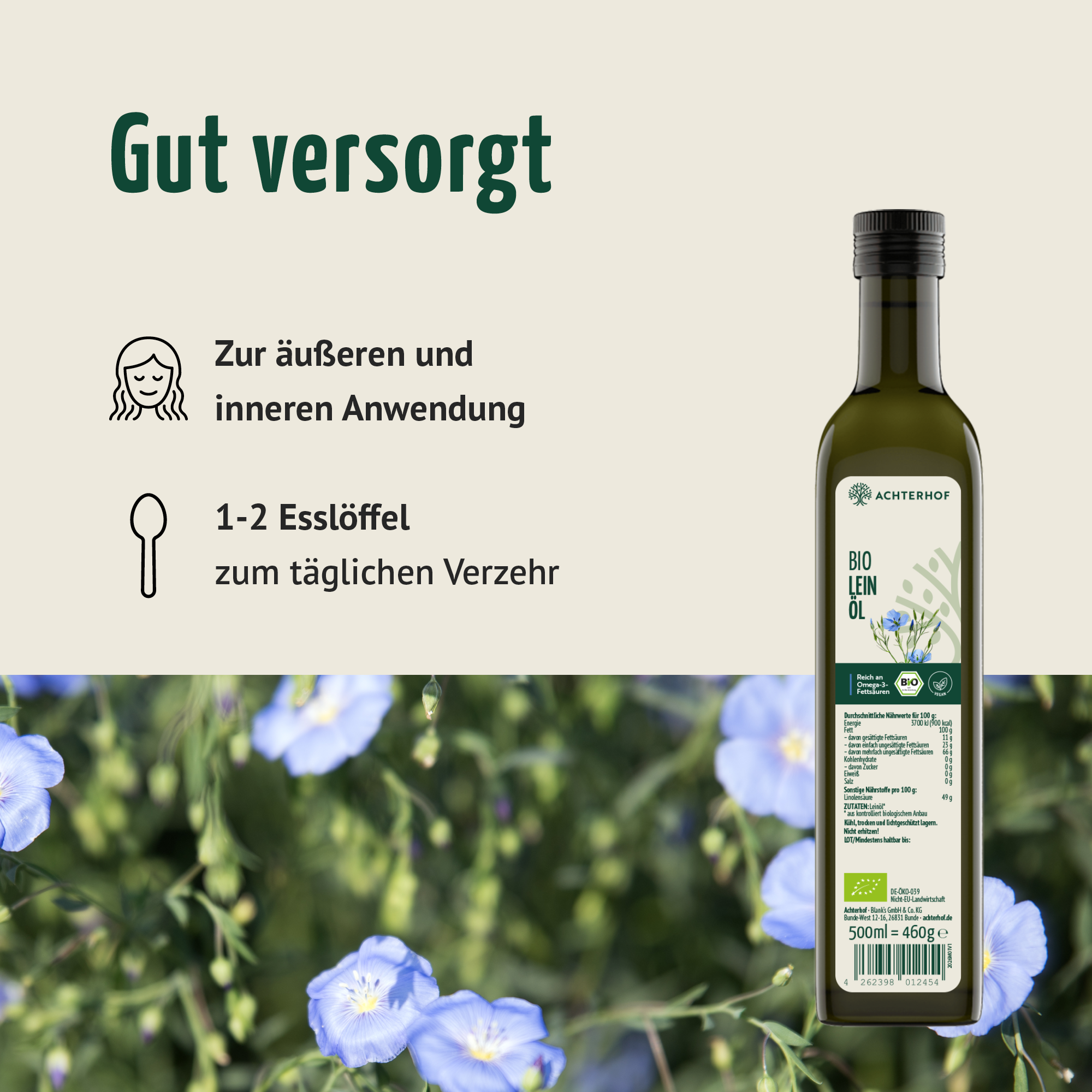 Bio Leinöl (500ml)