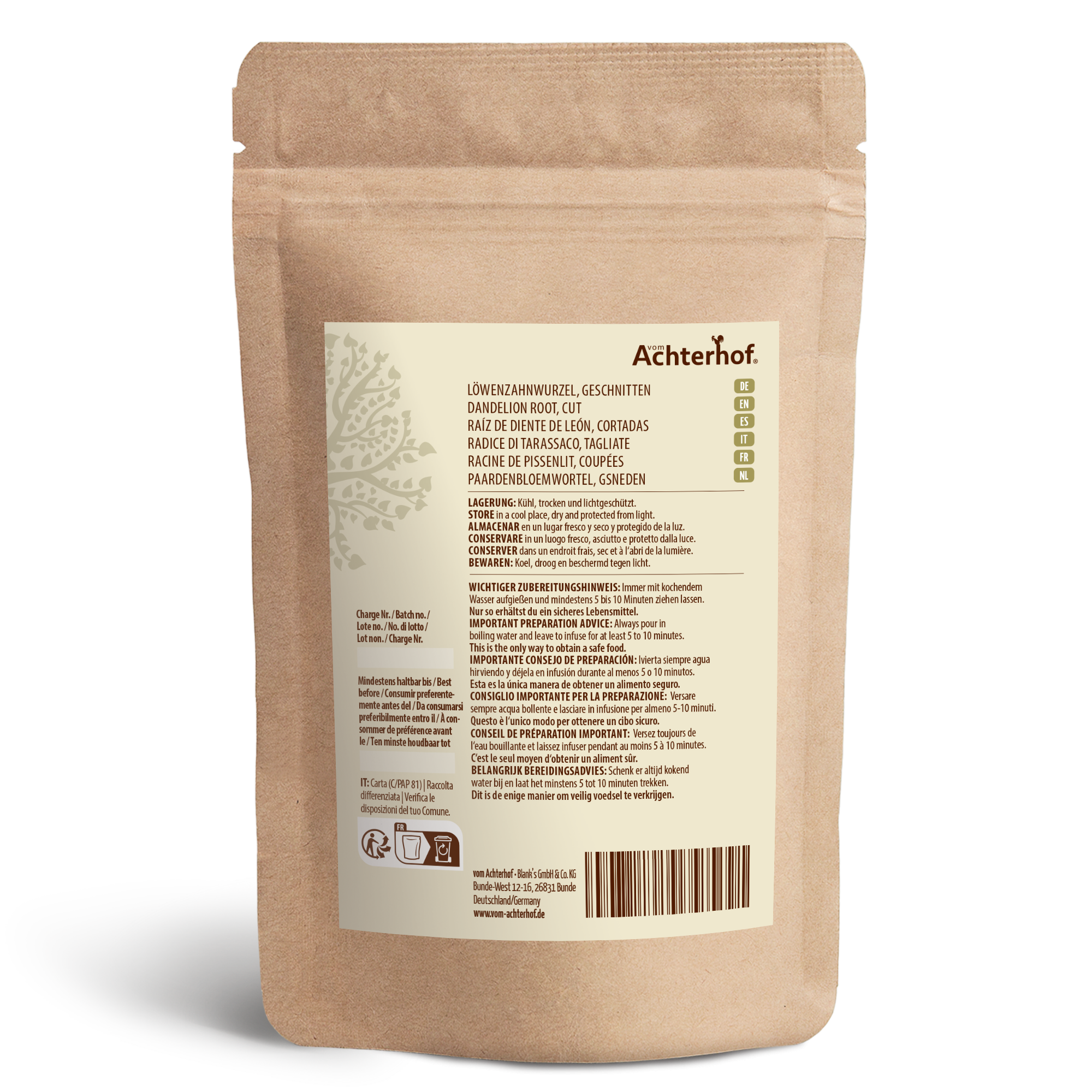 Löwenzahnblätter geschnitten (1000g)