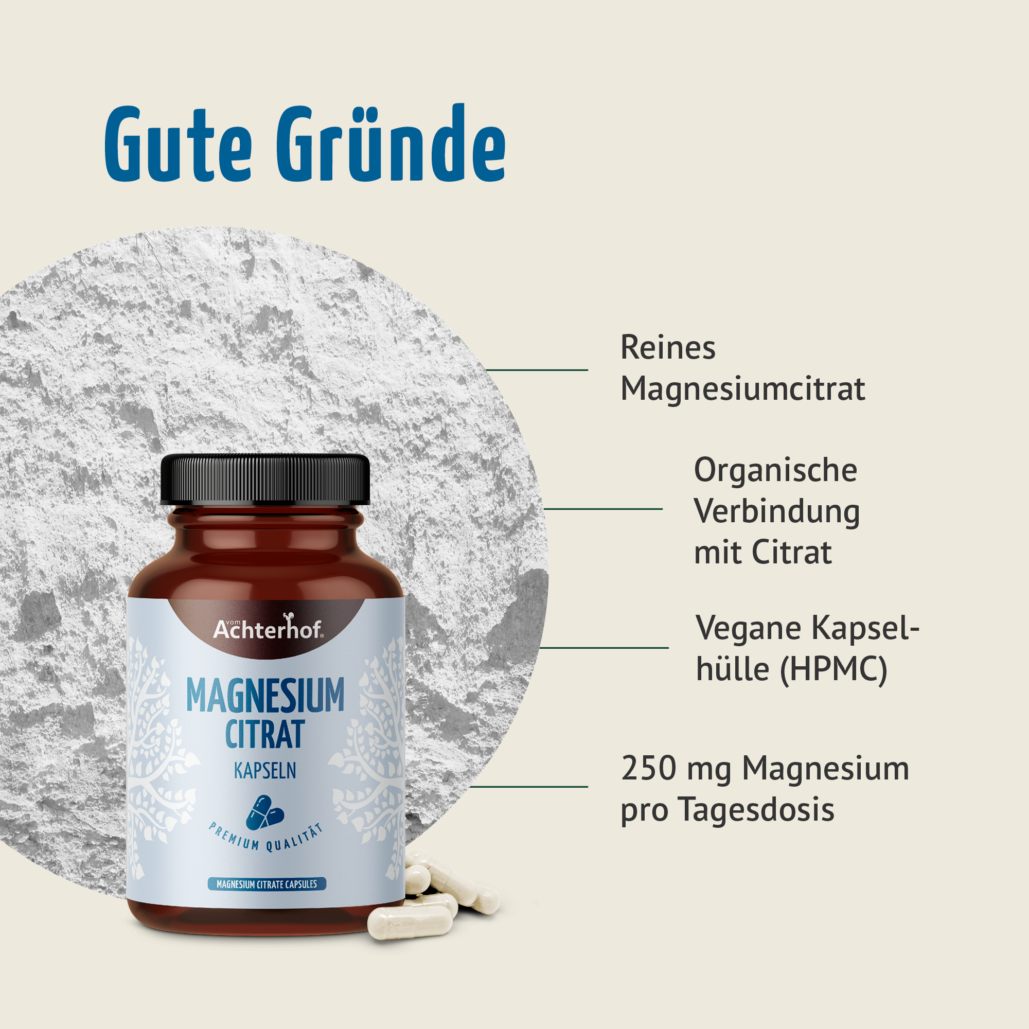 Magnesiumcitrat Kapseln (180 Kapseln)