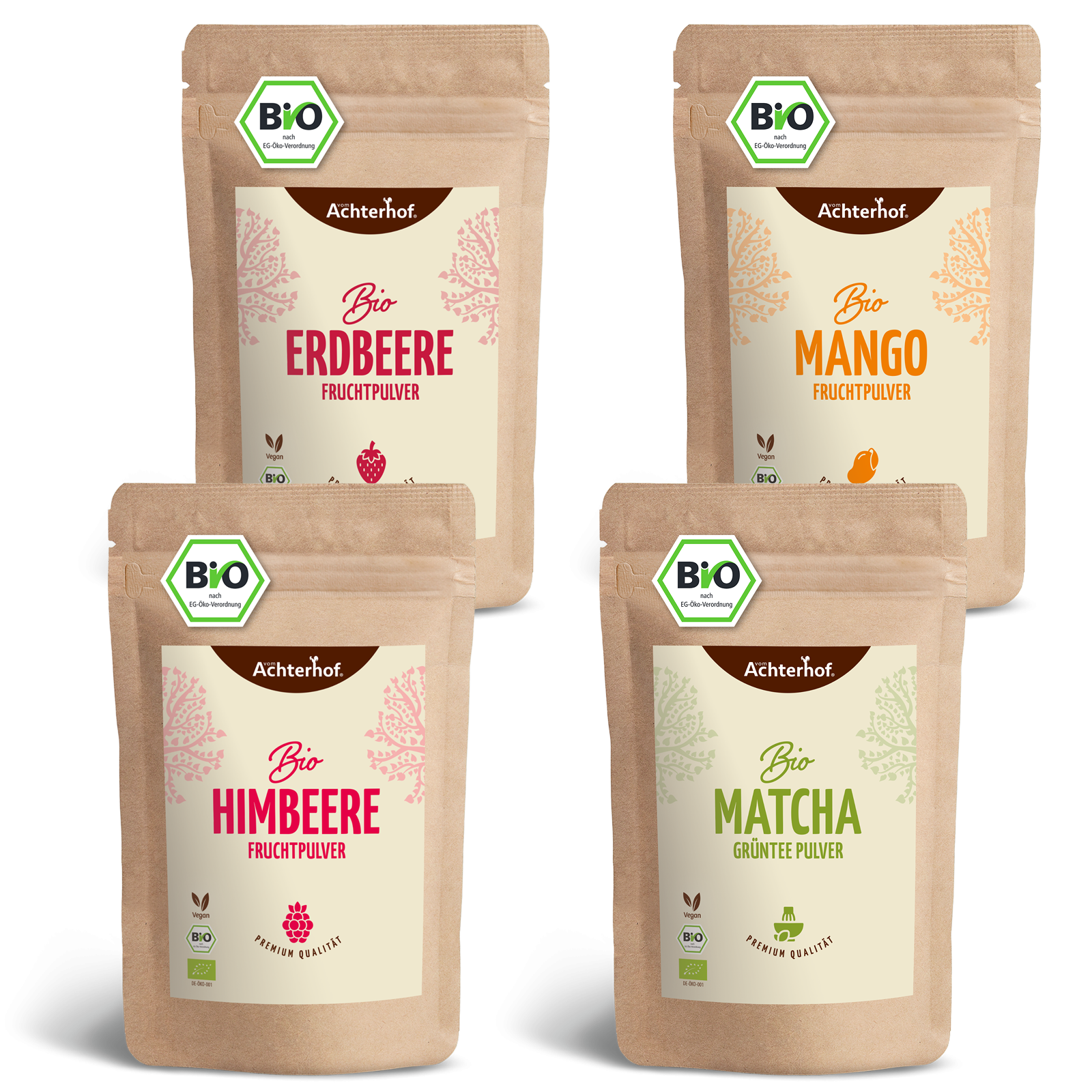 Bio Matcha Fruchtpulver Set