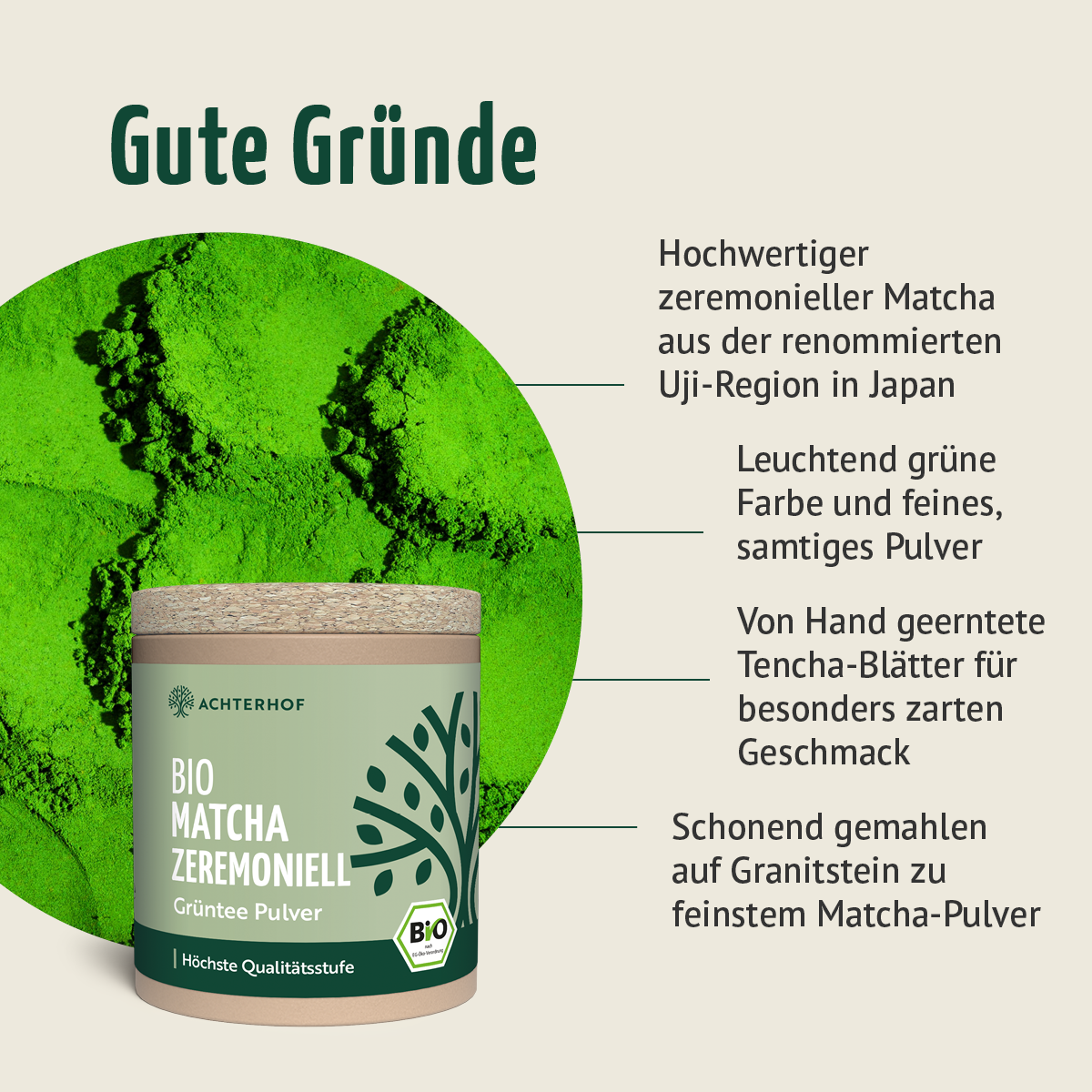 Bio Matcha zeremoniell (40g)