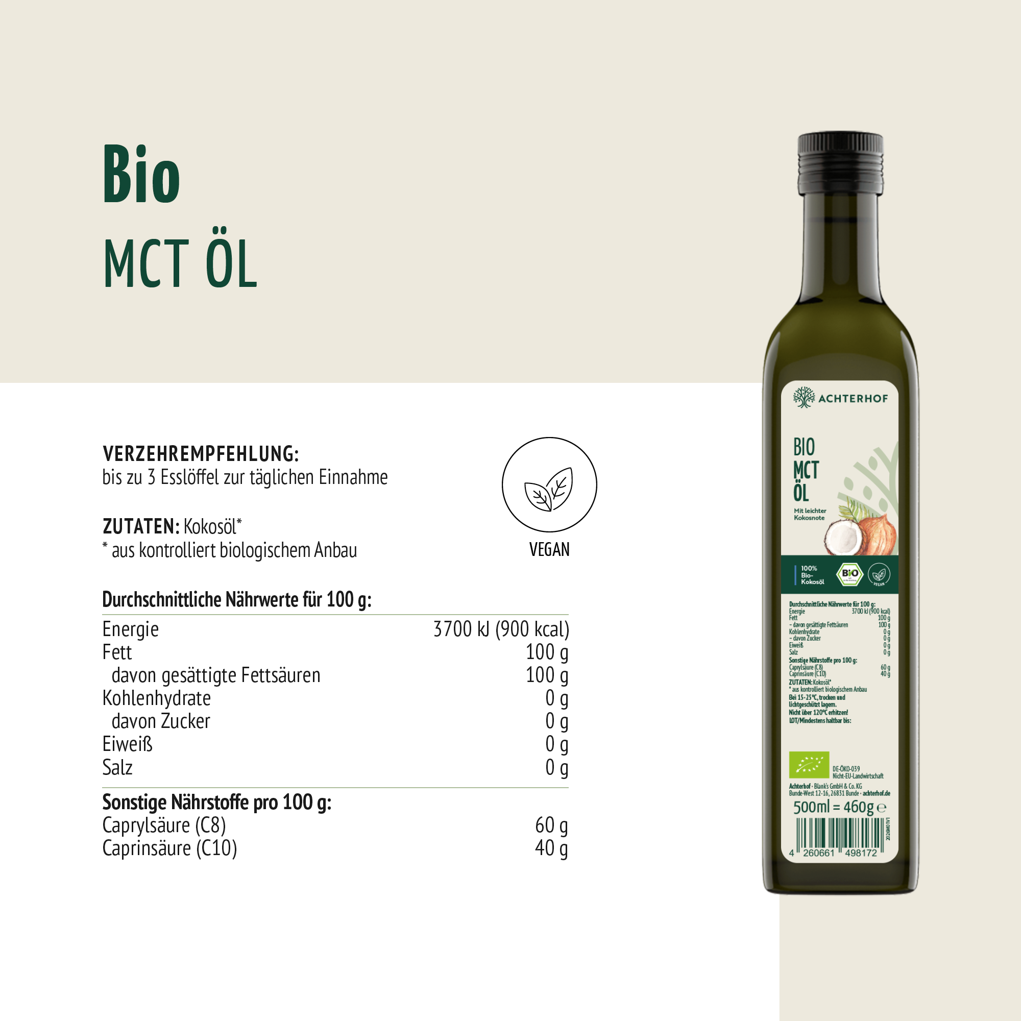 Bio MCT Öl (500ml)