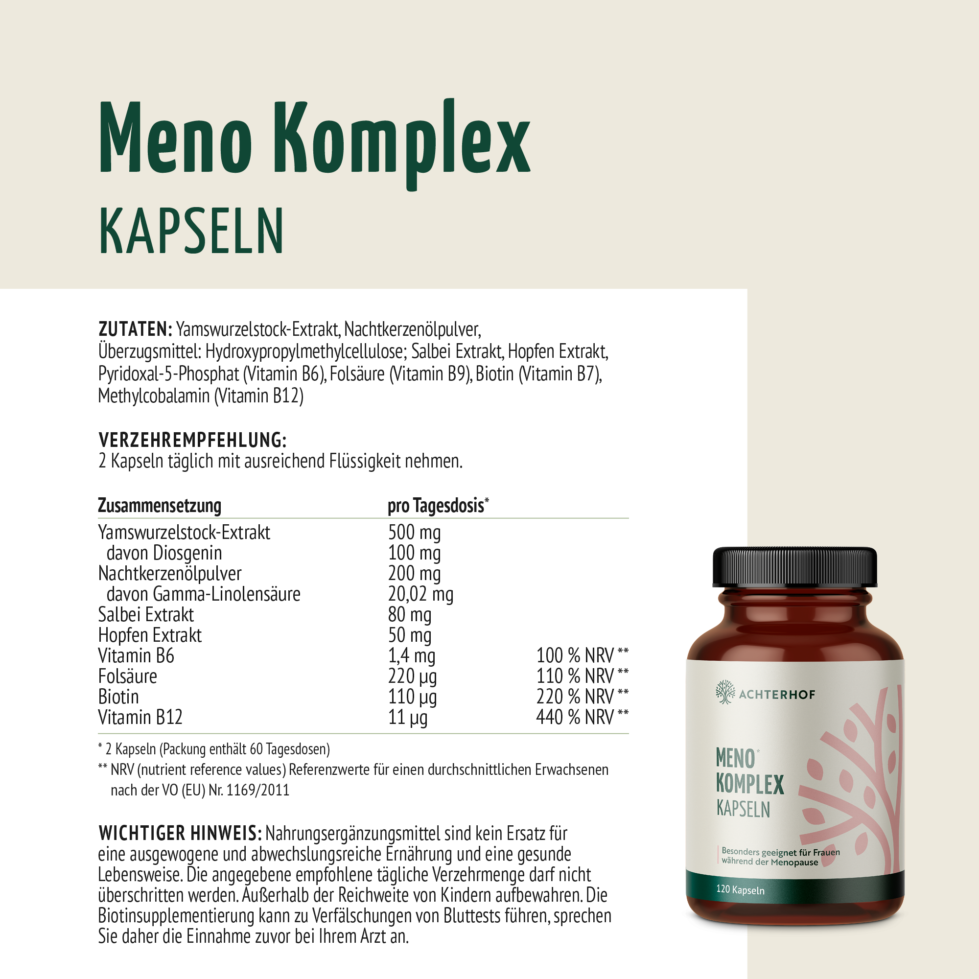 Meno Komplex Kapseln (120 Kapseln)
