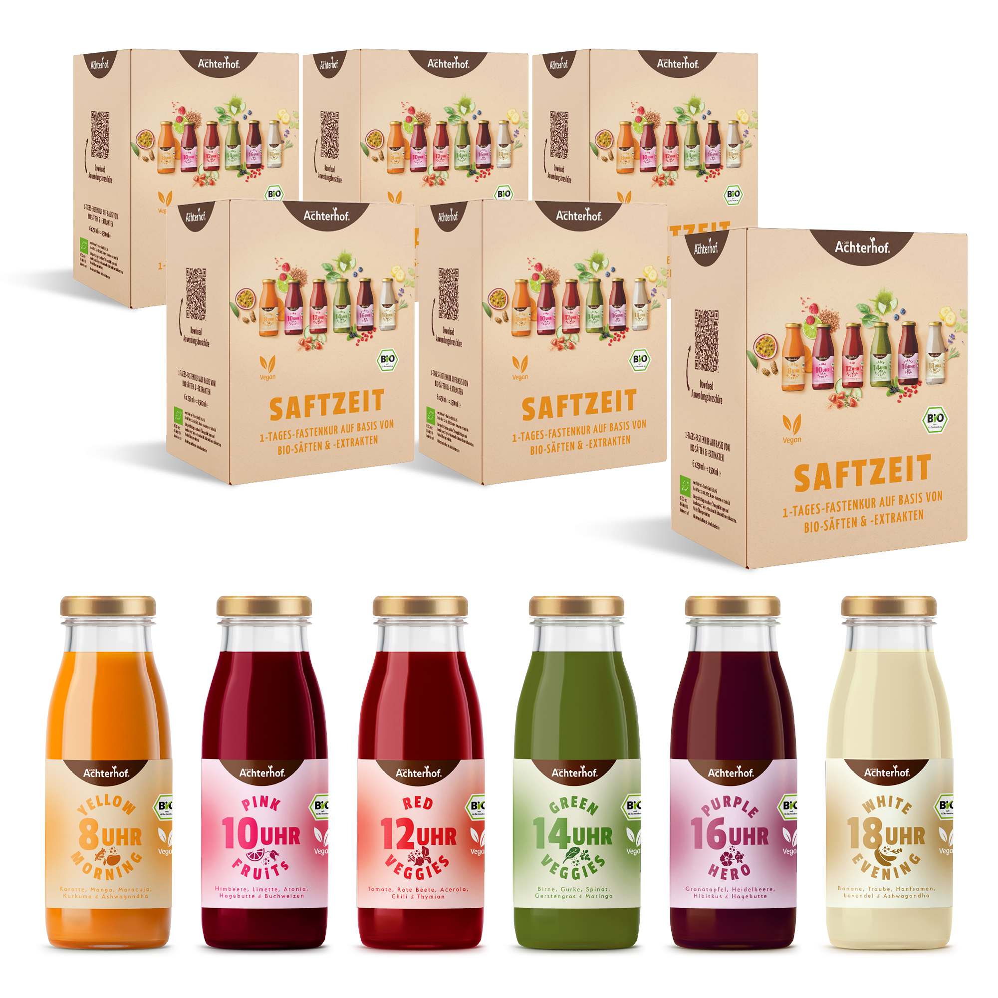 Saftzeit Bio Fastenkur 5+1 Tag gratis