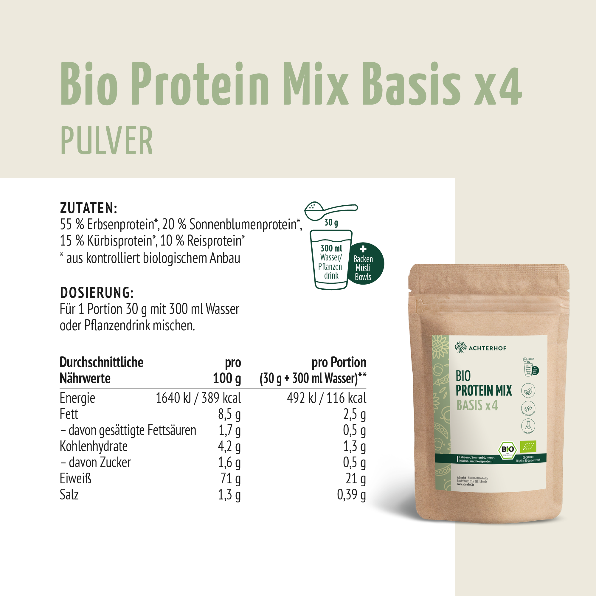 Bio Protein Basis Mix x4 (250g)