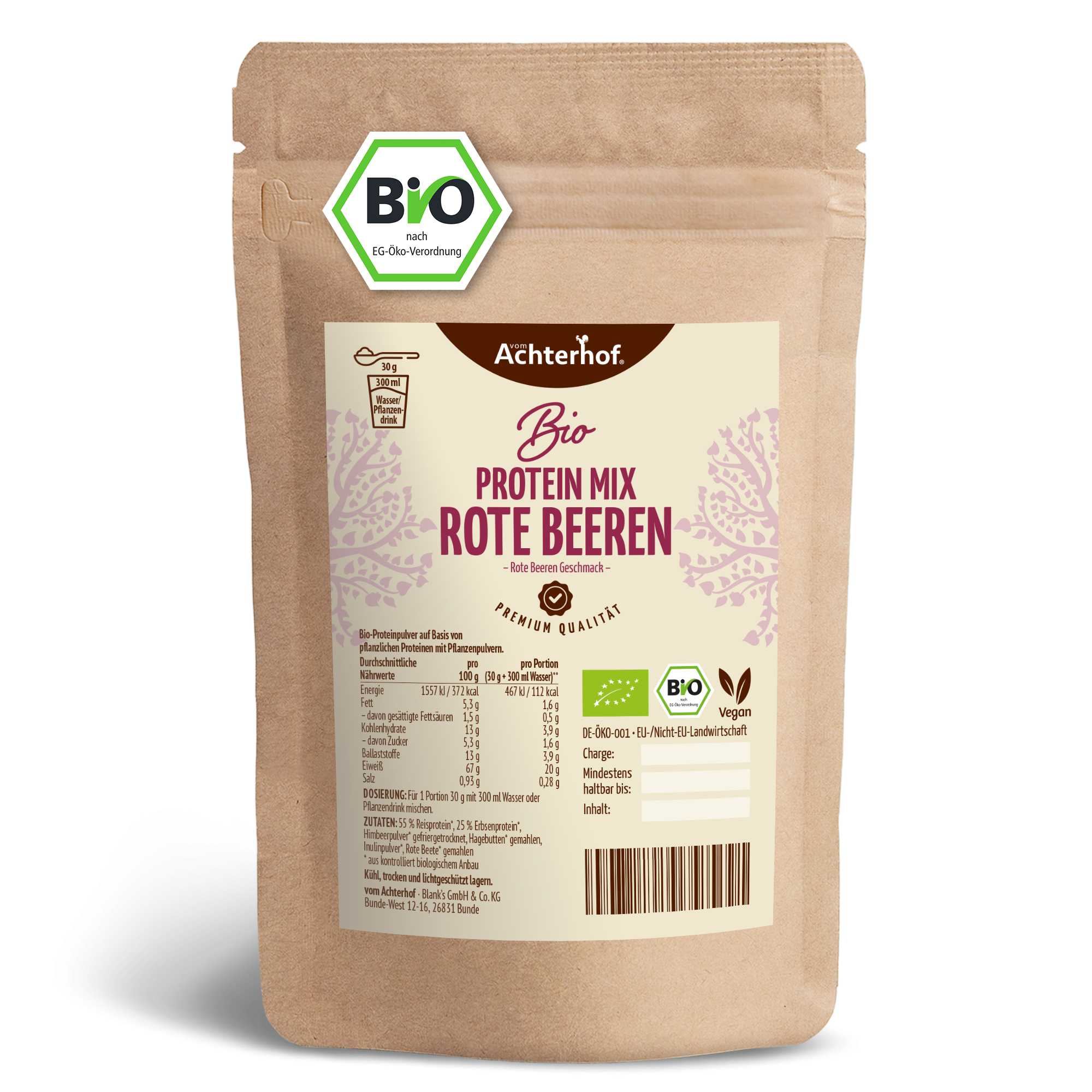 Bio Protein Mix rote Beeren (250g)