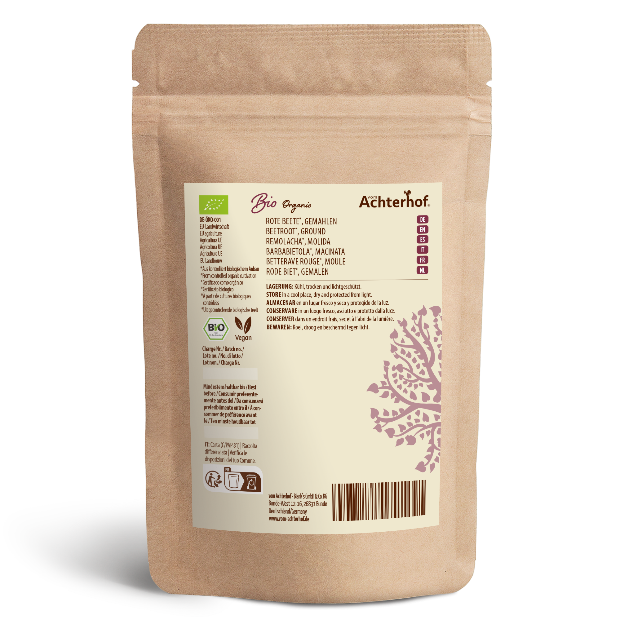 Rote Beete gemahlen Bio (250g)