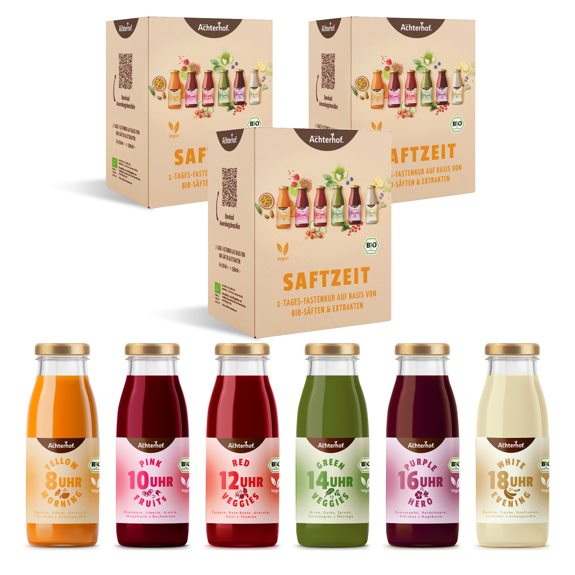 Saftzeit Bio Fastenkur 3 Tage (18 Flaschen)