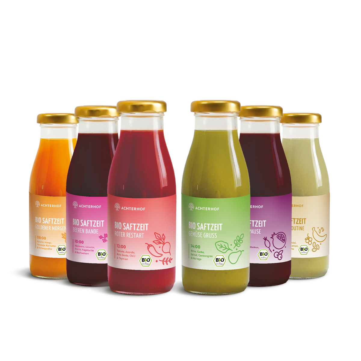 Saftzeit Bio Fastenkur 1 - 7 Tage (6 Flaschen pro Tag)