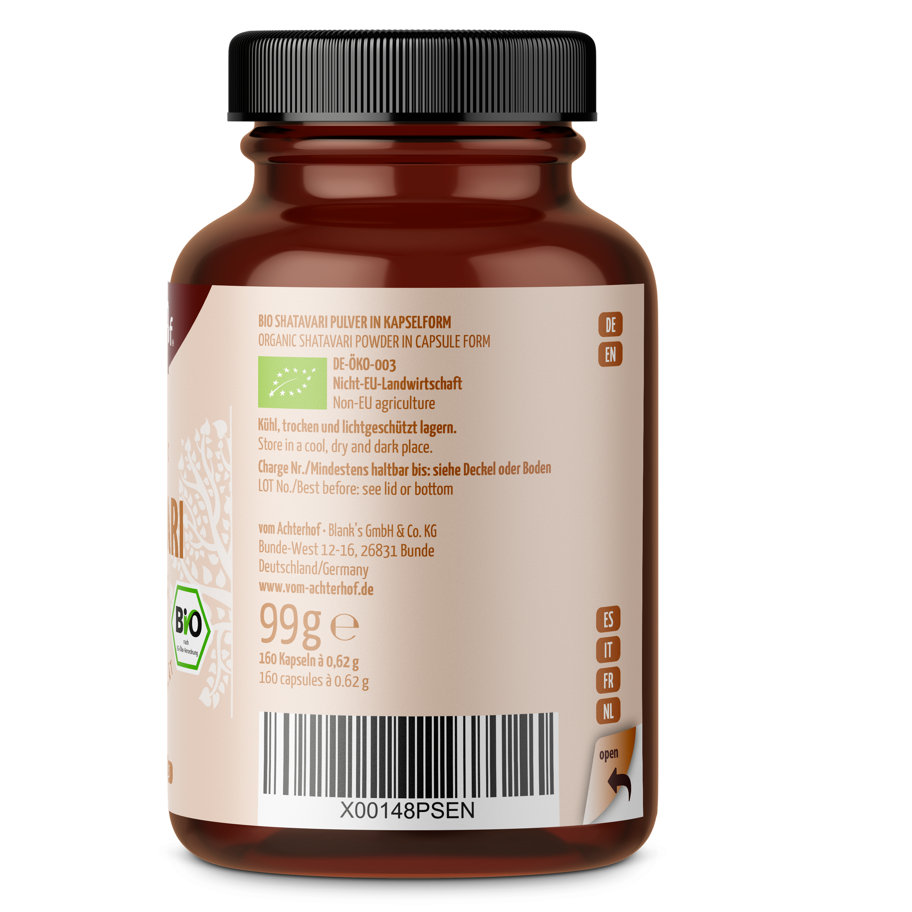 Shatavari Kapseln Bio (160 Kapseln)
