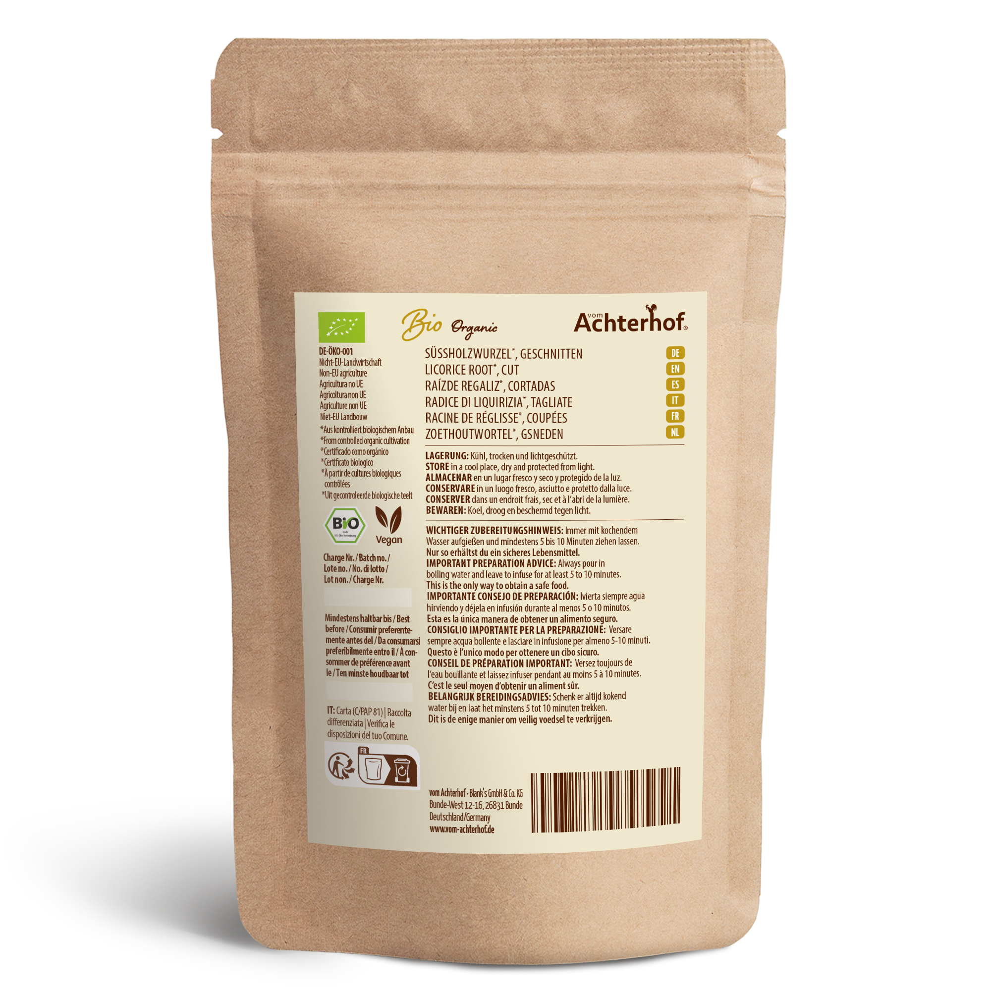 Süßholzwurzel geschnitten Bio (125g)