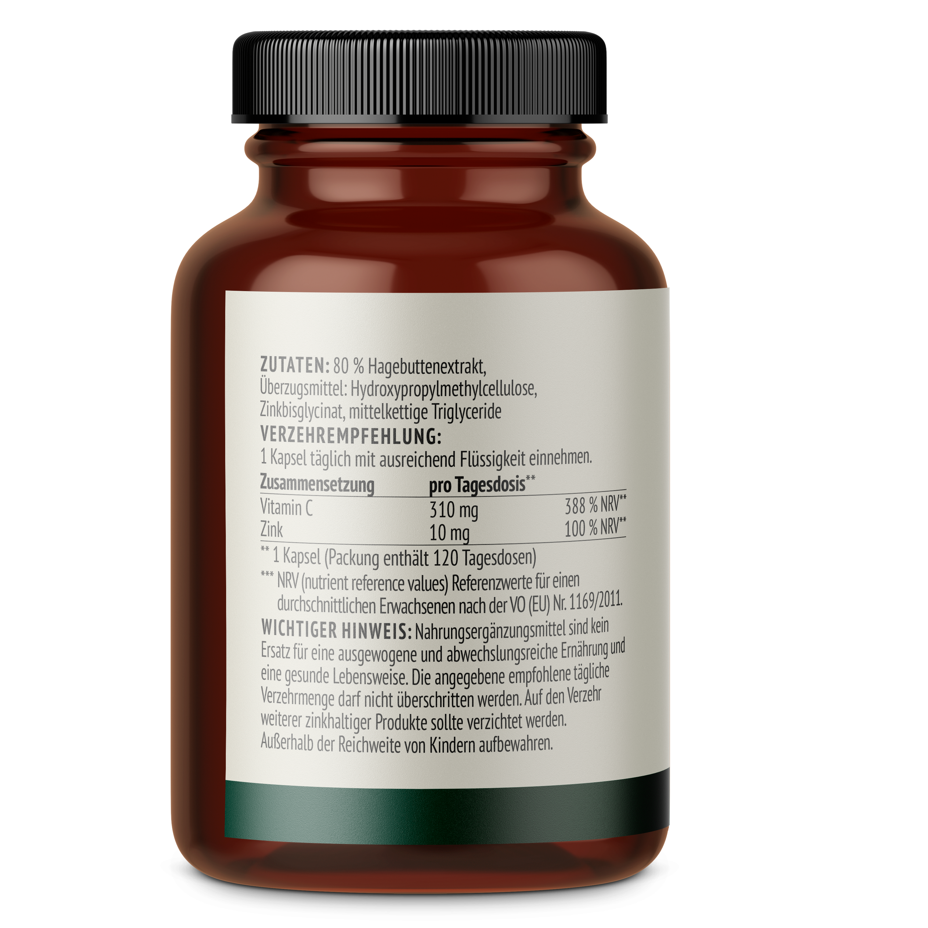 Vitamin C + Zink Kapseln (120 Kapseln)