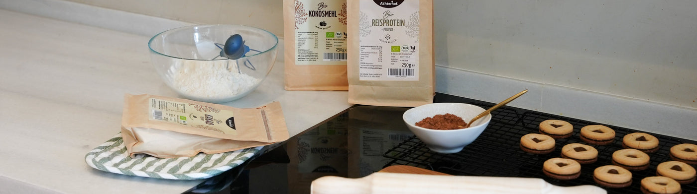 Schokoladen-Butterkekse mit Reisprotein