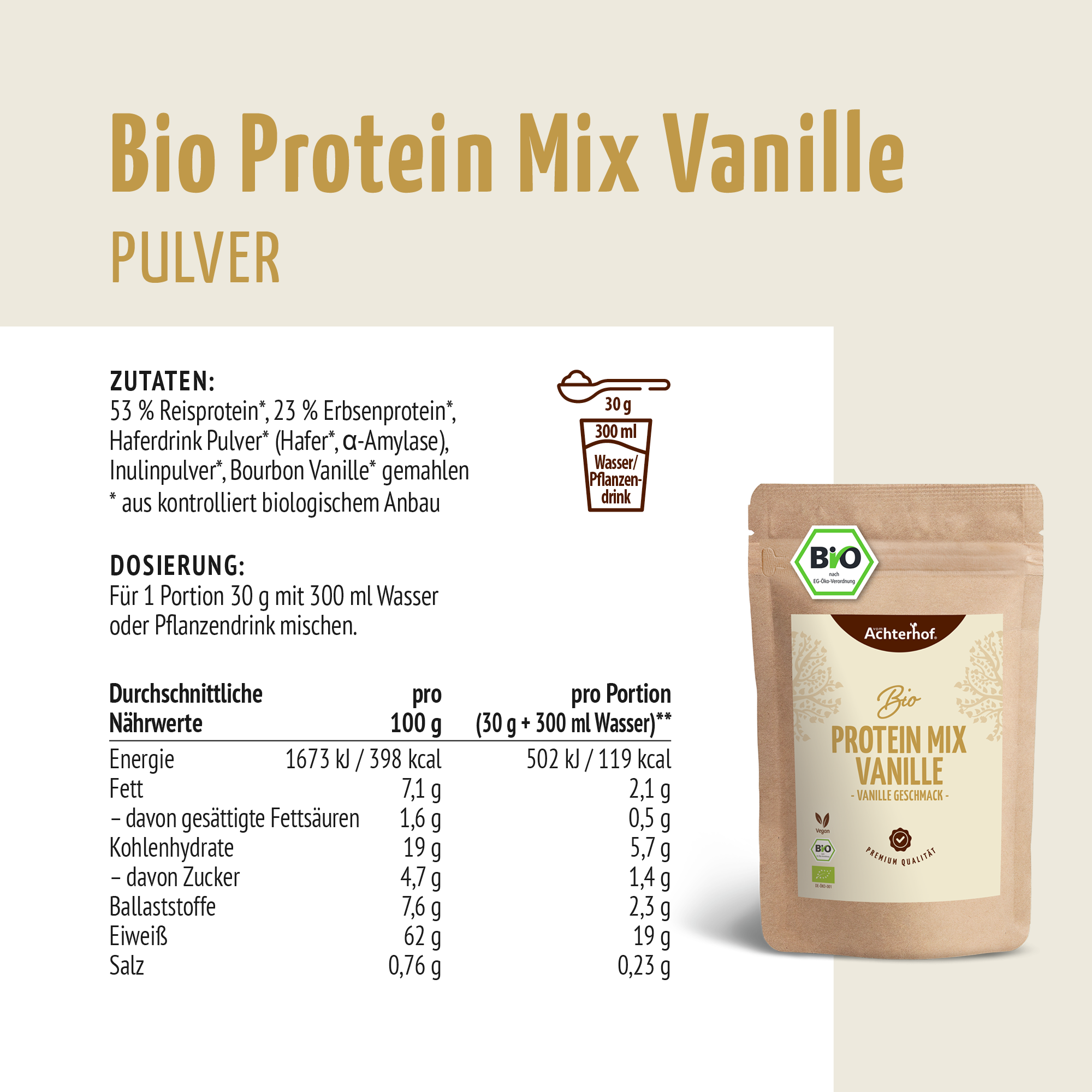 Bio Protein Mix Vanille (250g)
