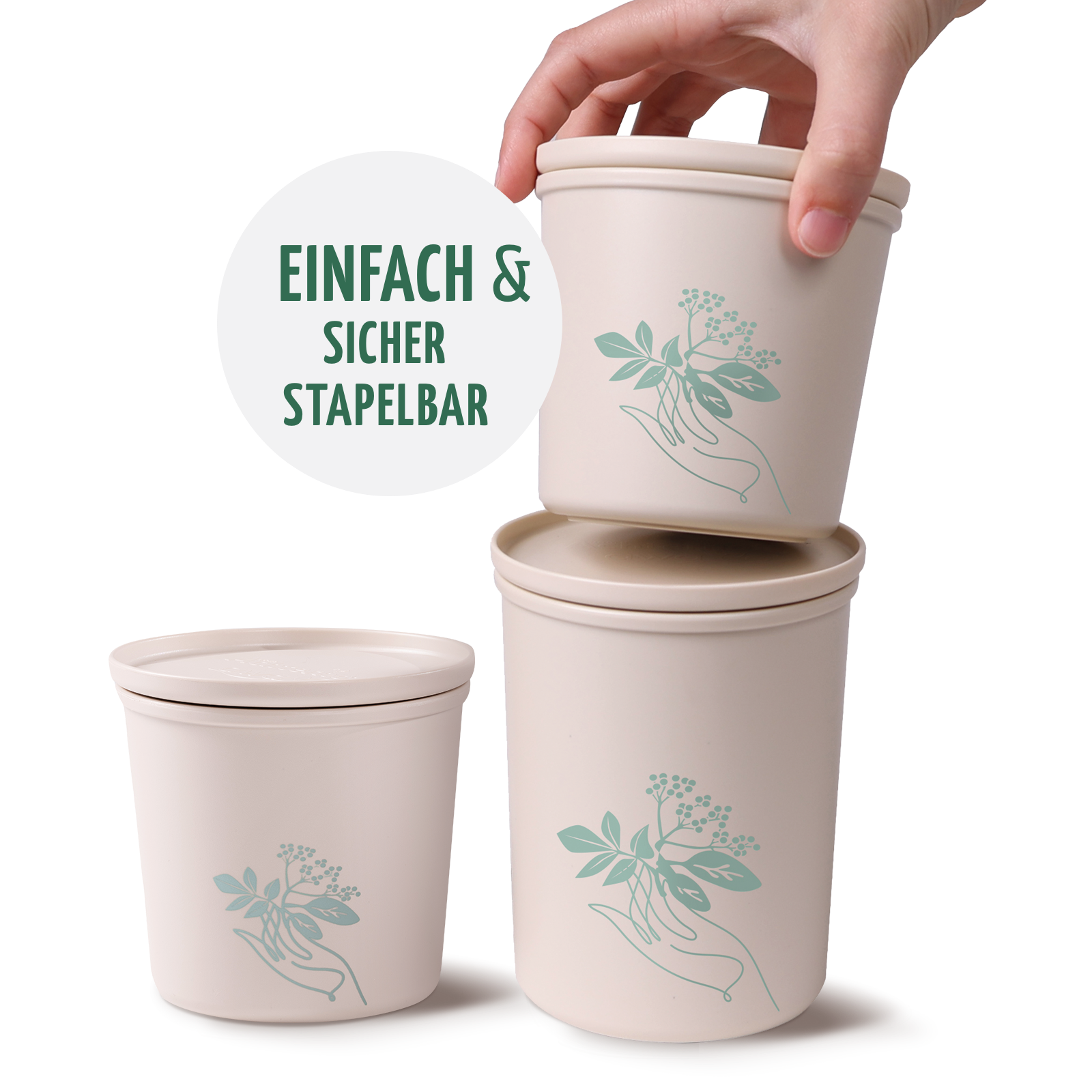 Frischhaltedose 500ml aus recyceltem Kunststoff (rPET)