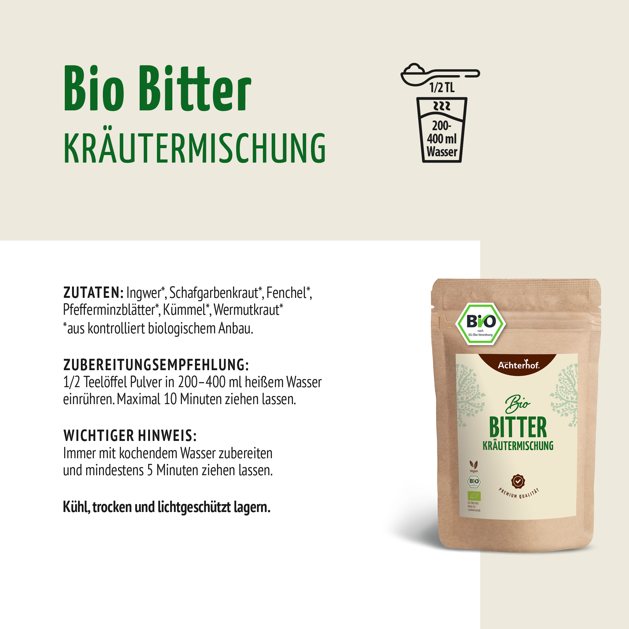 Bio Bitter Kräutermischung (250g)